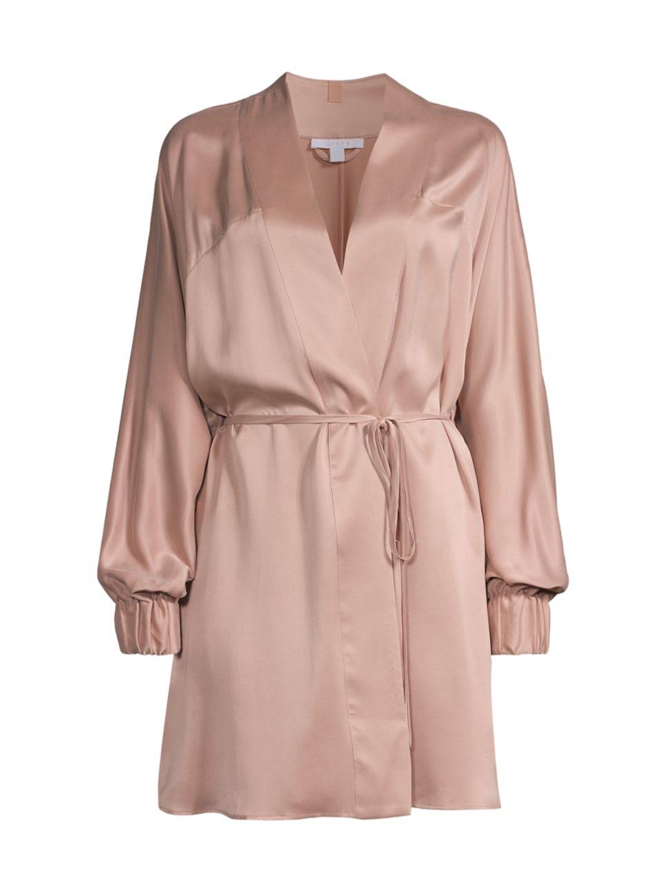 Lunya Washable Silk Short Robe Otium Tan KM_FNMONR6M