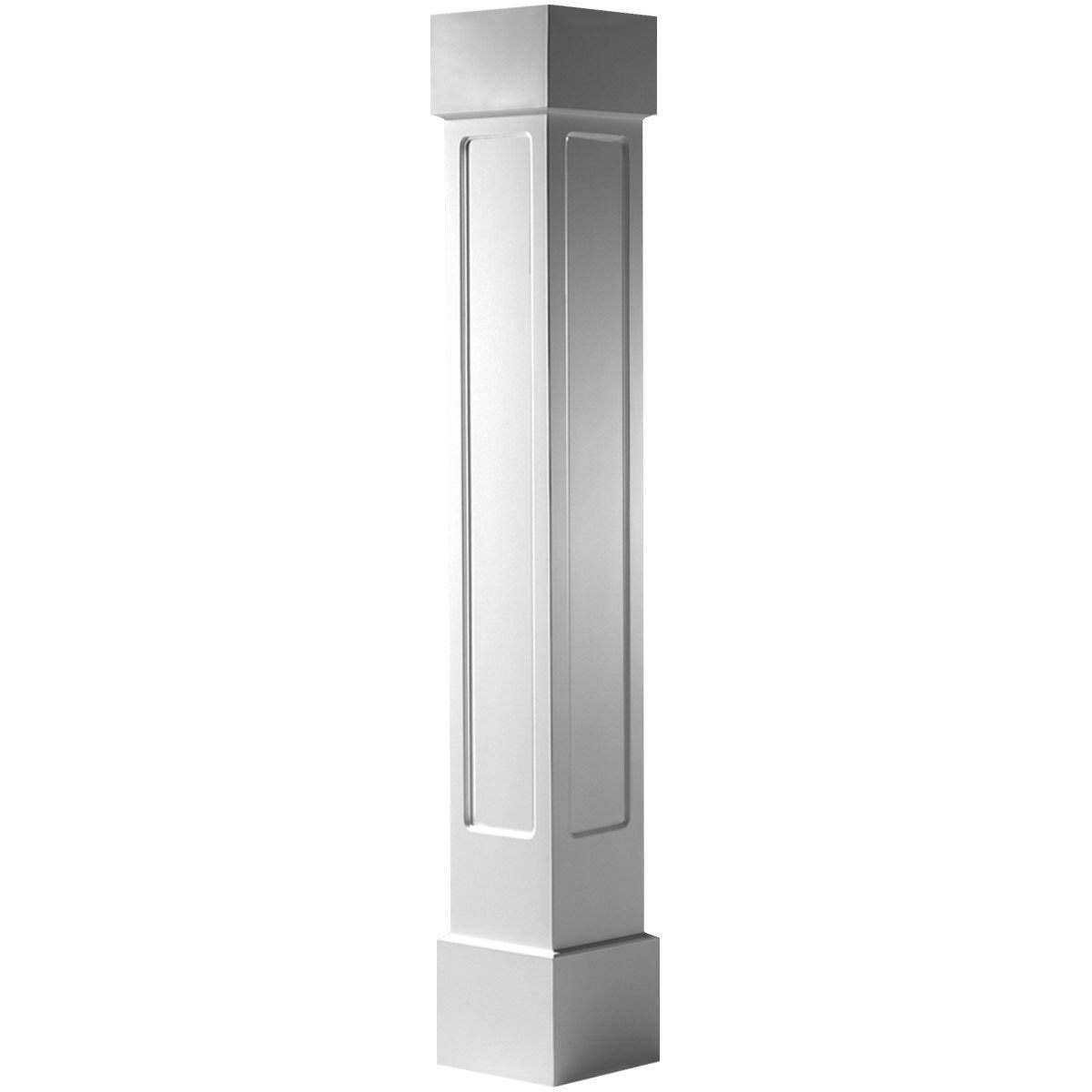 6W X 4'H Craftsman Classic Square Non-Tapered Recessed Panel Column W/ Standard Capital & Base 45_F04QJZP4 6W X 4'H Craftsman Classic Square Non-Tapered Recessed Panel Column W/ Standard Capital & Base 45_F04QJZP4