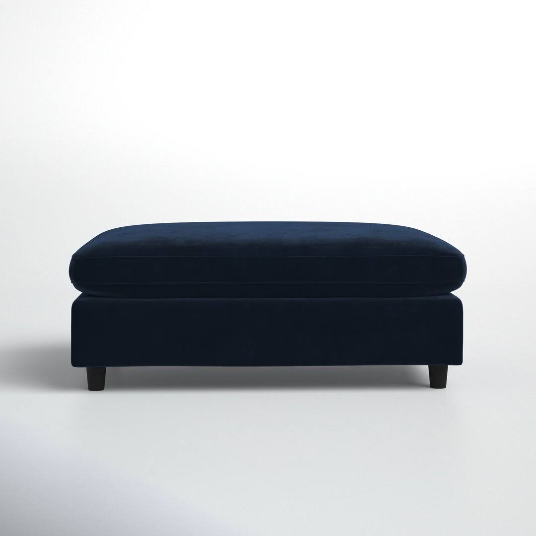 Fleetwood 45.3 Wide Rectangle Standard Ottoman Joss & Main Body Fabric: Navy Blue Velvet VQ_UYDASYJK Fleetwood 45.3 Wide Rectangle Standard Ottoman Joss & Main Body Fabric: Navy Blue Velvet VQ_UYDASYJK