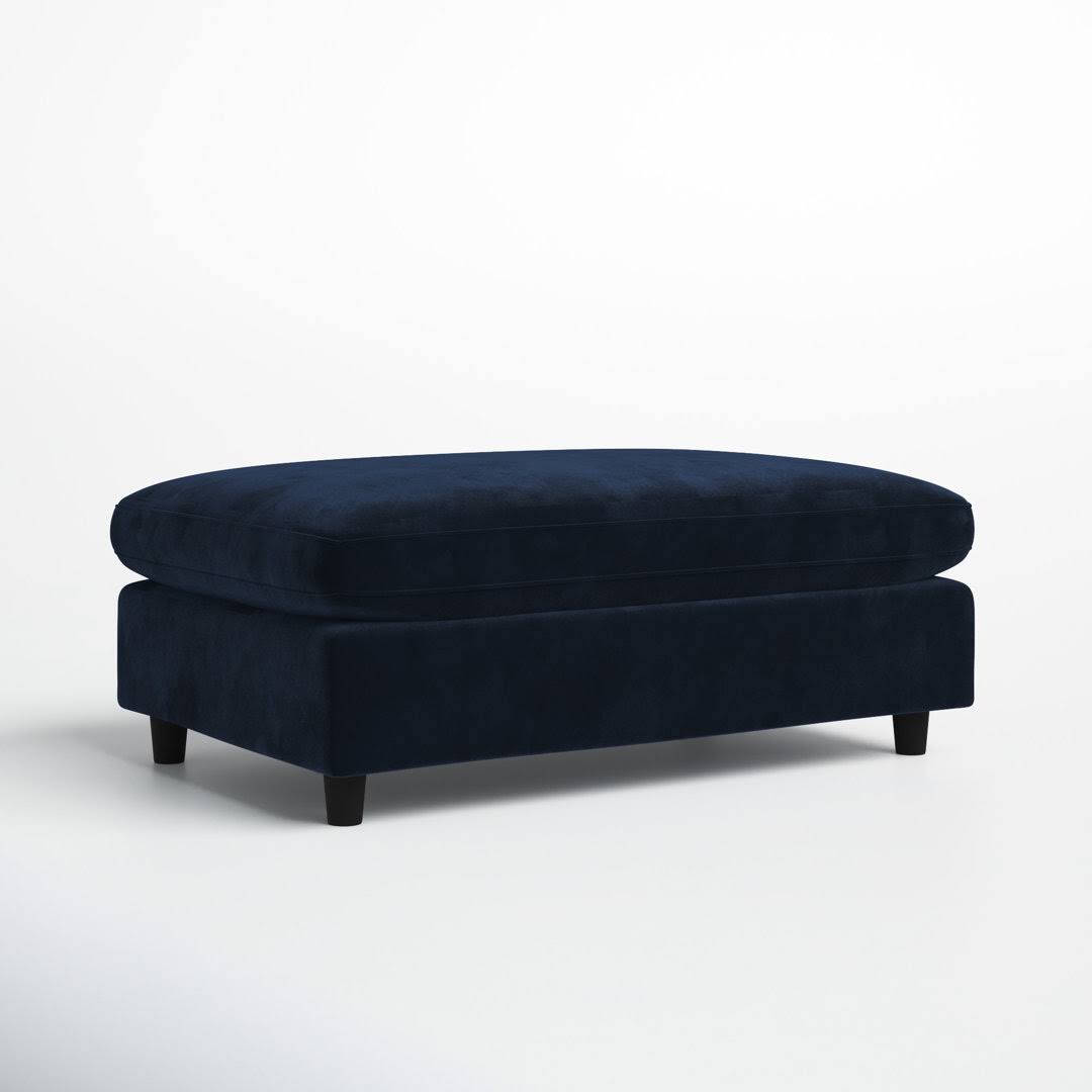 Fleetwood 45.3 Wide Rectangle Standard Ottoman Joss & Main Body Fabric: Navy Blue Velvet VQ_UYDASYJK