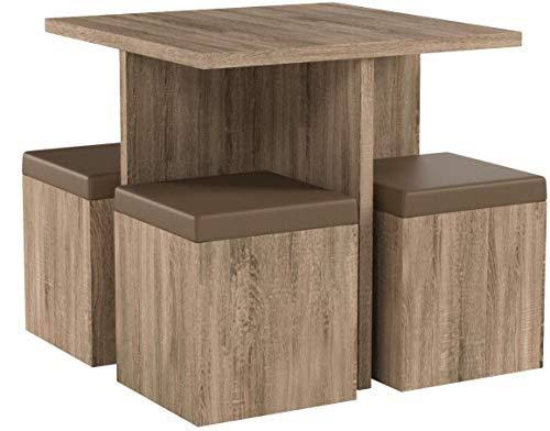 Simple Living 5-Piece Baxter Dining Set With Storage Chair Ottomans QE_F1SRXQMZ