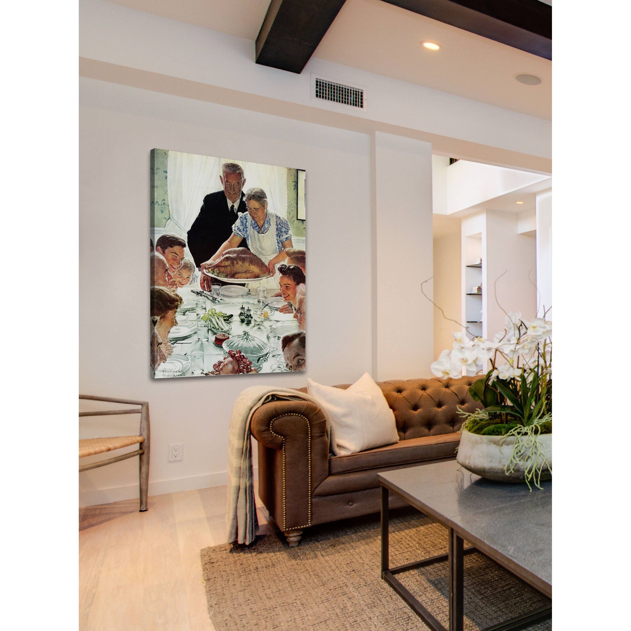 Norman Rockwell Freedom From Want 40 In X 52 In Painting Canvas Art Print, By Marmont Hill 0G_E9U78K7A Norman Rockwell Freedom From Want 40 In X 52 In Painting Canvas Art Print, By Marmont Hill 0G_E9U78K7A