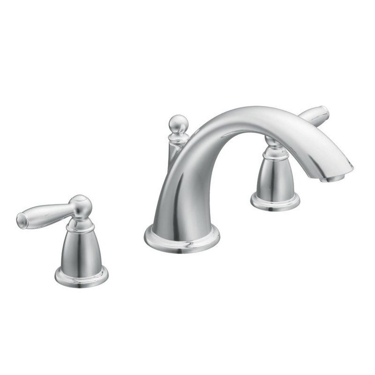 Moen Brantford 2-Handle Deck-Mount Roman Tub Faucet In Brushed Nickel (Valve Included) PP_DZEJKJNV