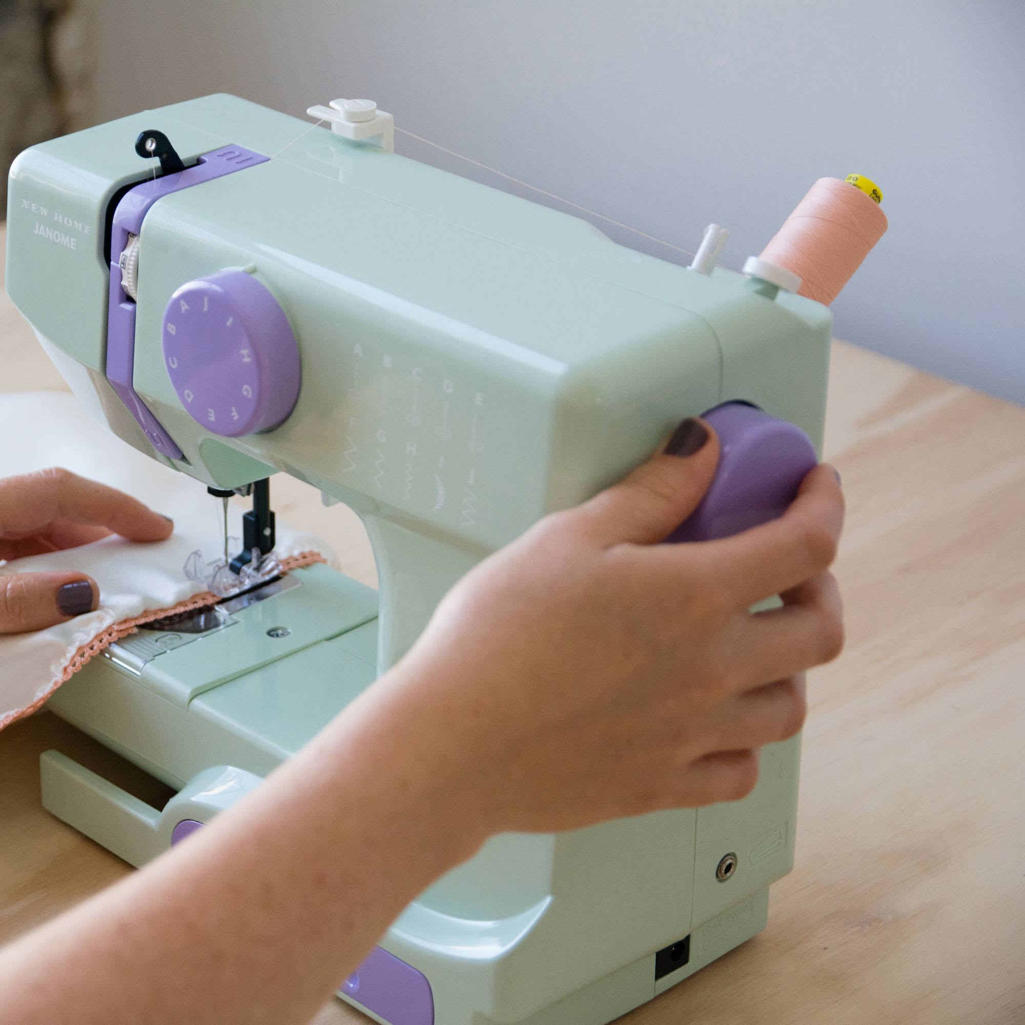Janome New Home 10-Stitch Portable Sewing Machine - Mystical Mint KZ_0JVMEOB2