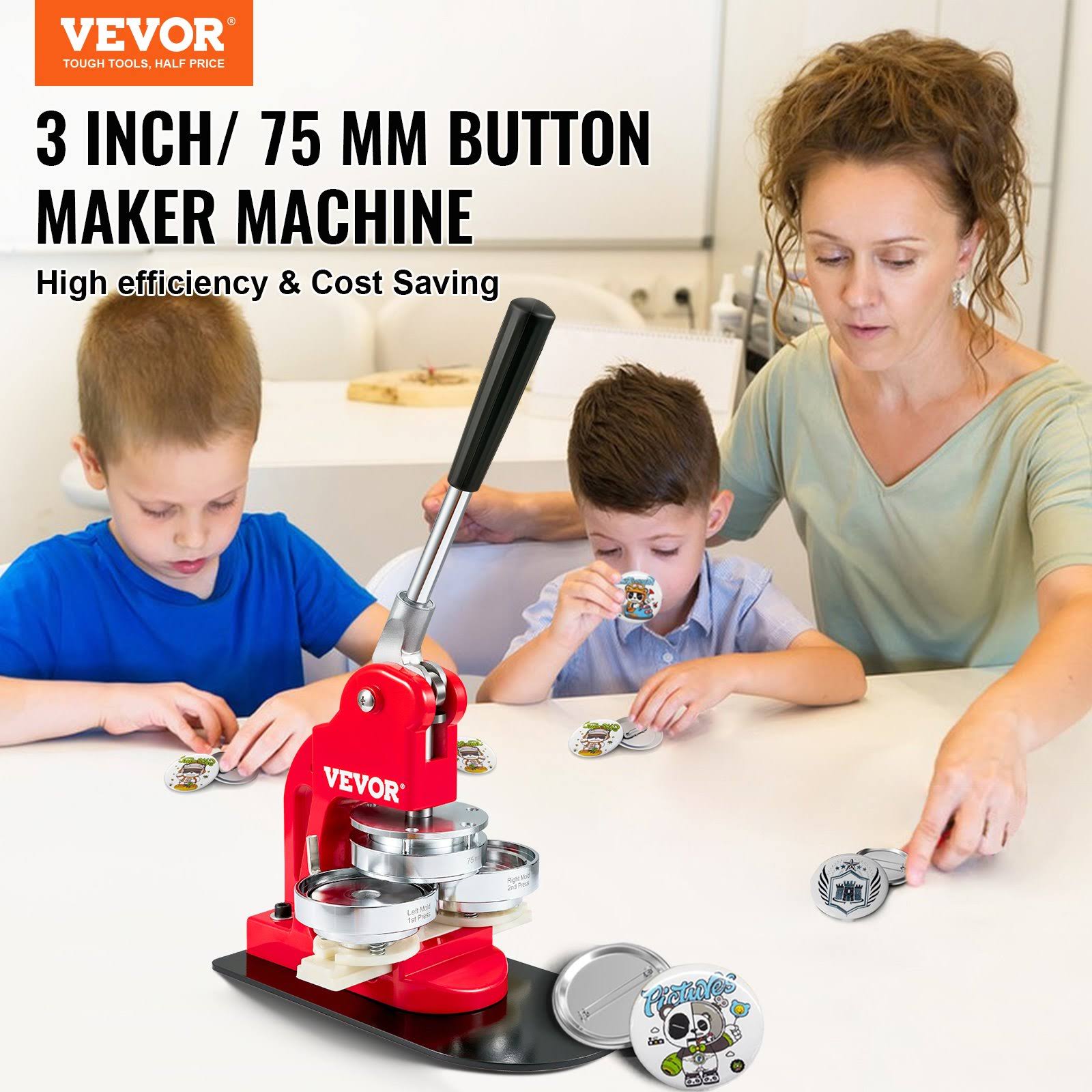 Vevor Button Maker Machine Badge Pin Machine 3 75mm 500 Parts Press Kit MK_JDJPGEWE Vevor Button Maker Machine Badge Pin Machine 3 75mm 500 Parts Press Kit MK_JDJPGEWE