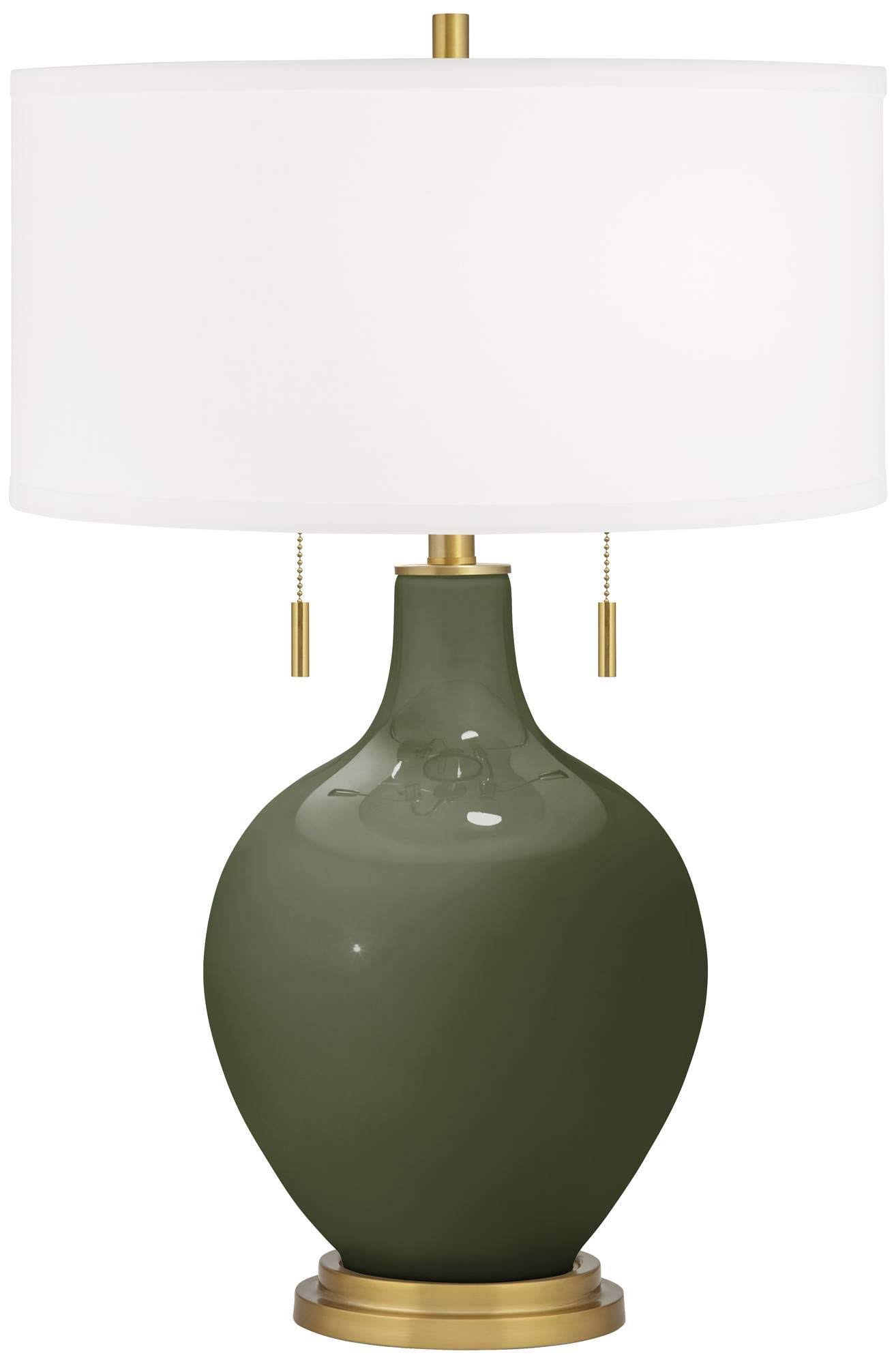 Color + Plus Winter White Toby Brass Accents Table Lamp B9_GSQXJK3E Color + Plus Winter White Toby Brass Accents Table Lamp B9_GSQXJK3E