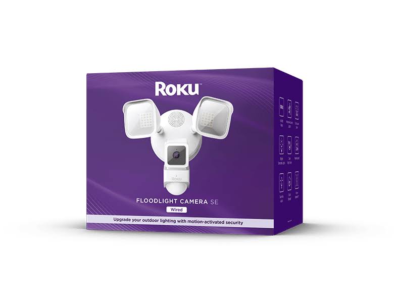 Roku Smart Home Floodlight Camera Se Wi-Fi - Connected - Wired Security Surveillance Camera With Motion & Sound Detection 2Y_CDT4XIEQ