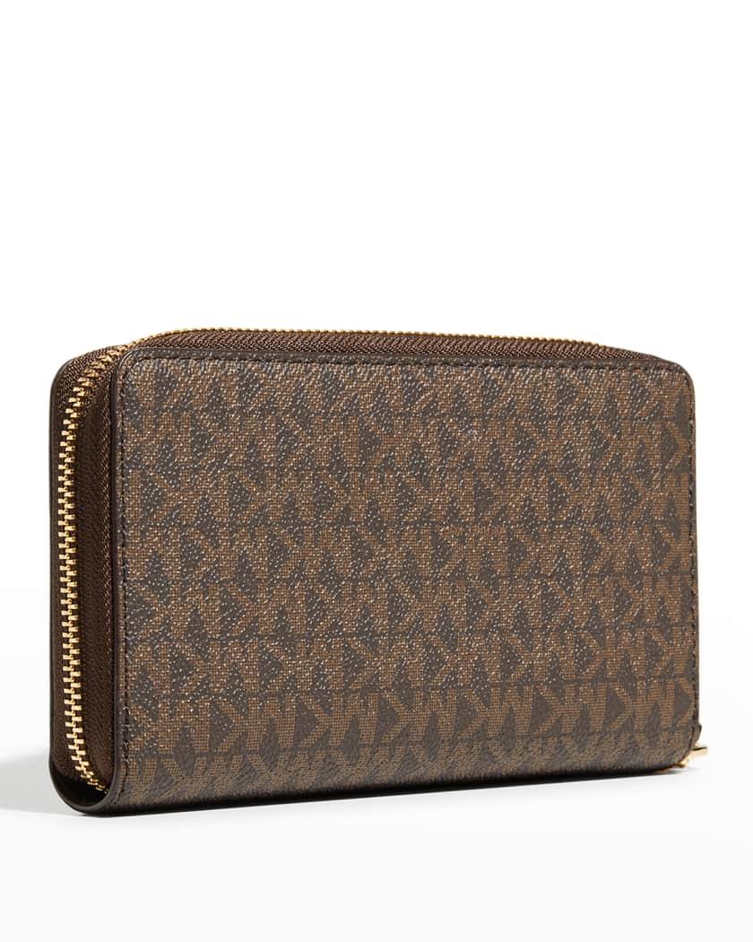 Michael Kors Signature Logo Jet Set Large Flat Multifunction Wristlet - Vanilla 35_G4S1EZSE
