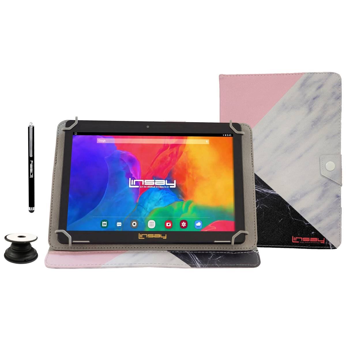 Linsay 10 Ips 32gb Android 12 Tablet W/ Tricolored Marble Case JN_GXZS1YFQ Linsay 10 Ips 32gb Android 12 Tablet W/ Tricolored Marble Case JN_GXZS1YFQ