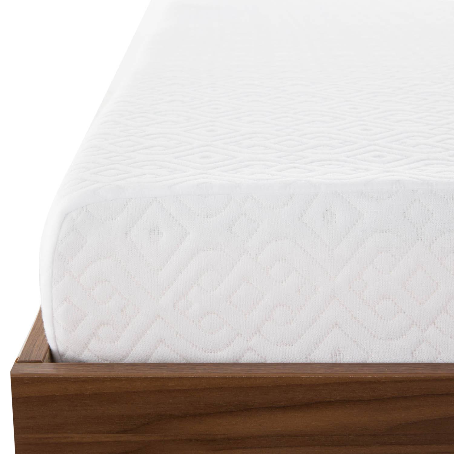 Lucid 6 Inch Dual Layered Memory Foam Mattress, White, Twin Xl EH_XLEEGI6K