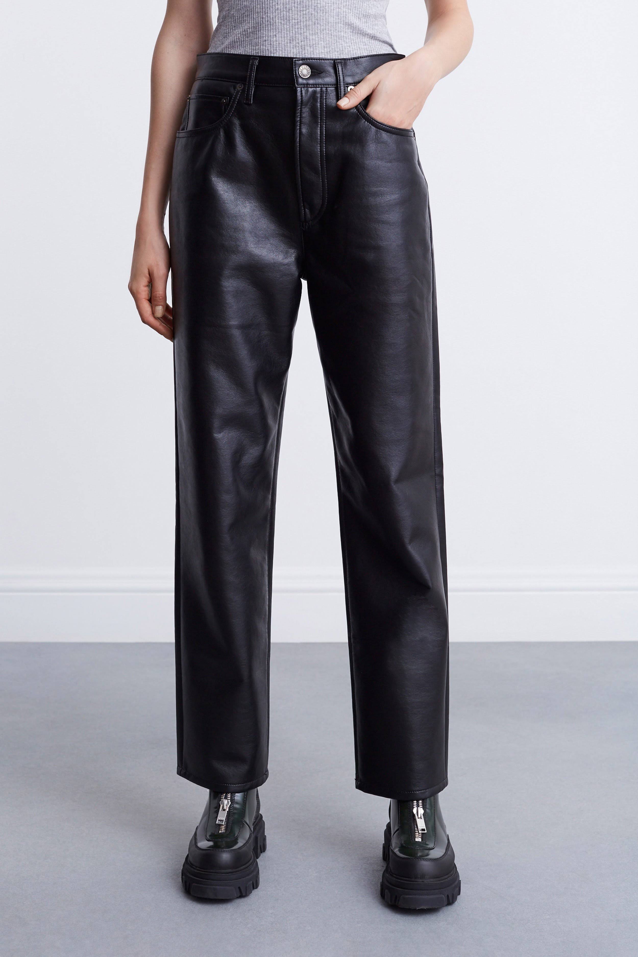 Agolde White Recycled Leather 90s Pinch Waist Trousers Z8_KDQWYNQJ