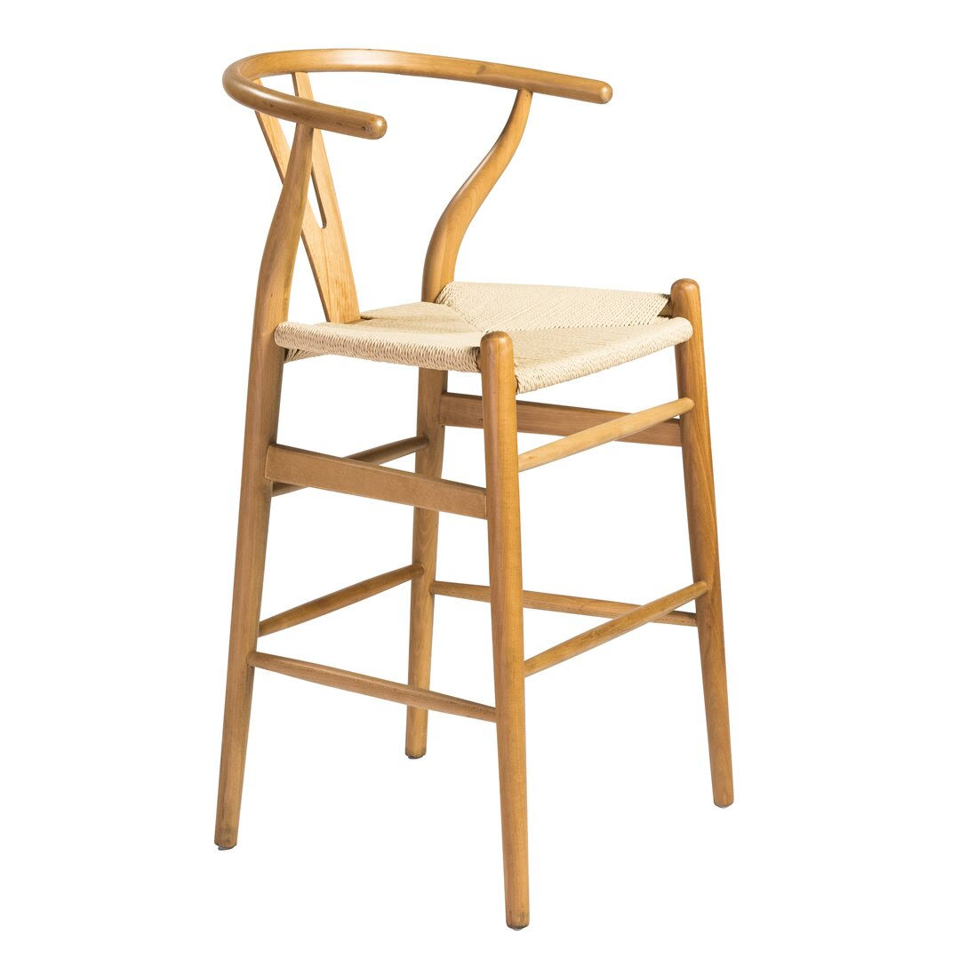 Fairbanks Bar Stool Joss & Main Frame Color: Natural, Seat Color: Natural, Seat Height: Counter Stool (26 Seat Height) TA_CTQKCSW6