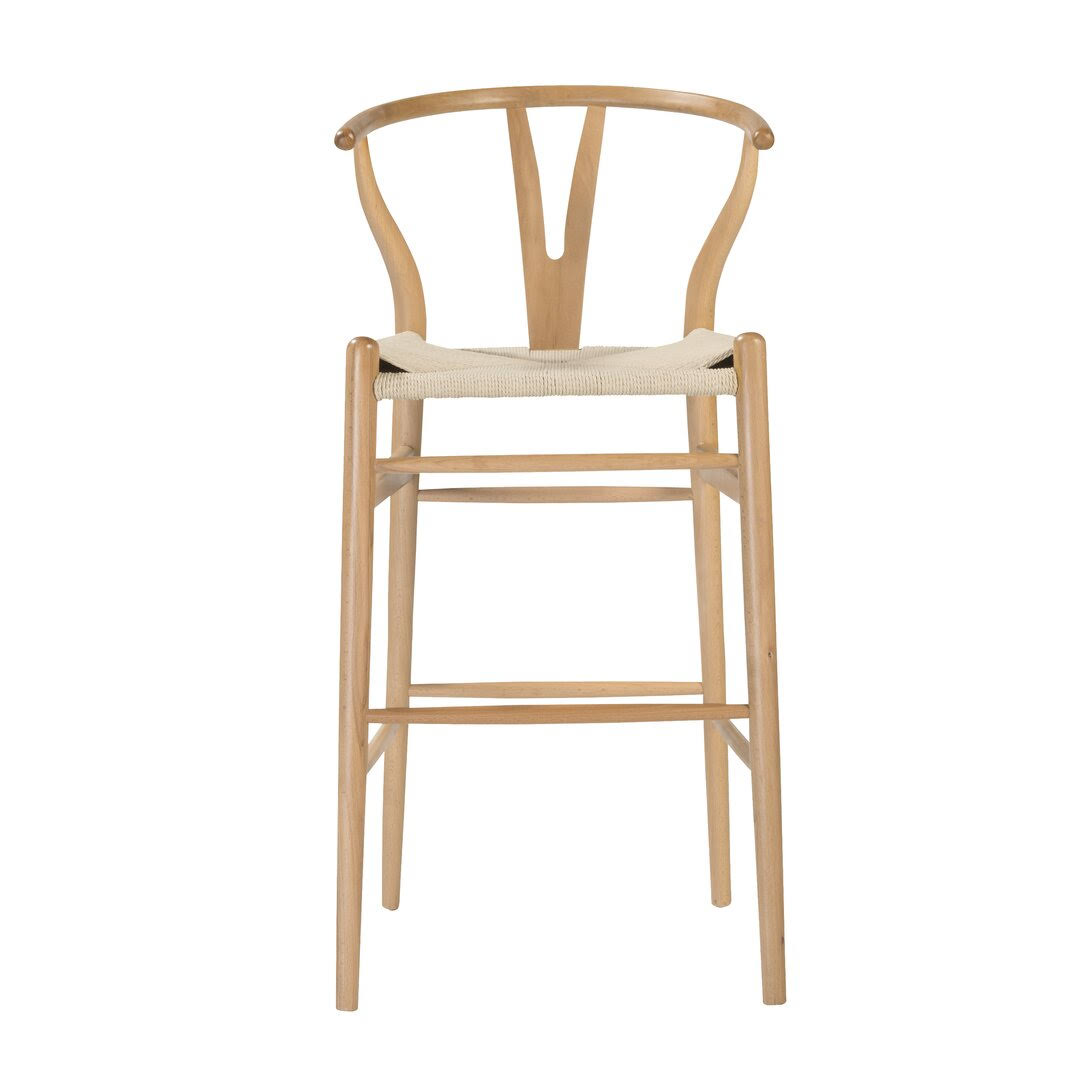Fairbanks Bar Stool Joss & Main Frame Color: Natural, Seat Color: Natural, Seat Height: Counter Stool (26 Seat Height) TA_CTQKCSW6