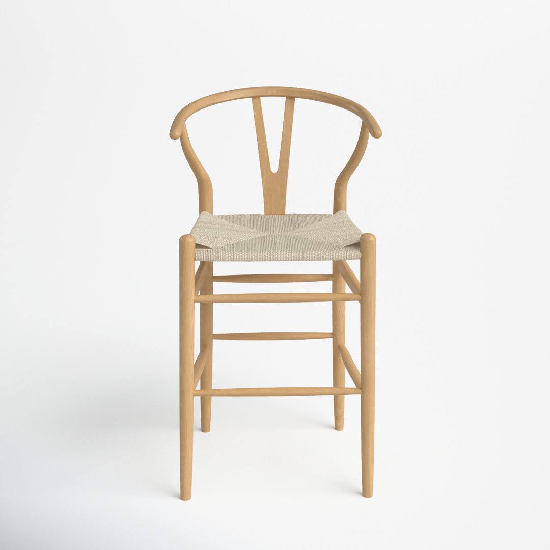 Fairbanks Bar Stool Joss & Main Frame Color: Natural, Seat Color: Natural, Seat Height: Counter Stool (26 Seat Height) TA_CTQKCSW6