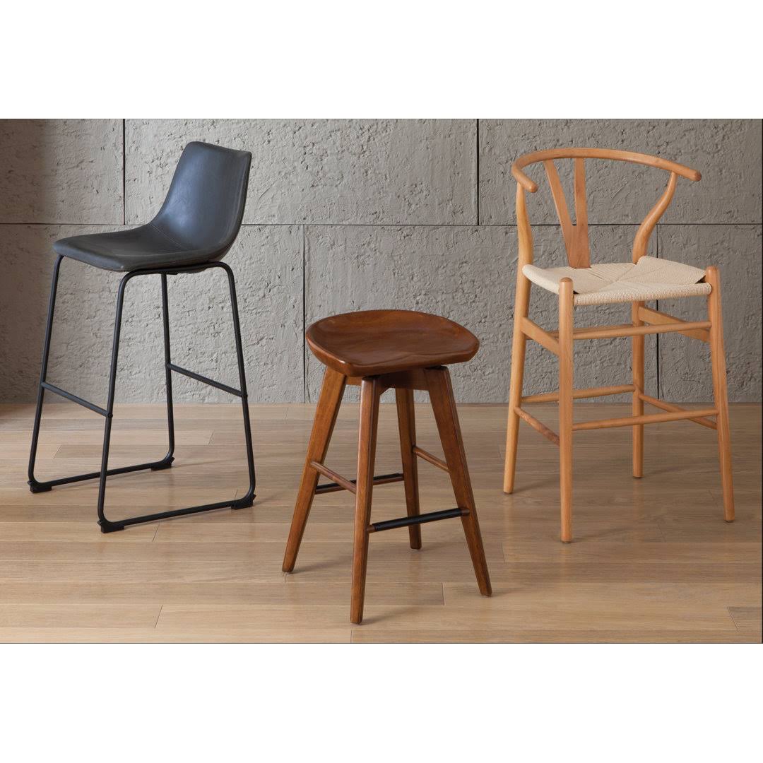 Fairbanks Bar Stool Joss & Main Frame Color: Natural, Seat Color: Natural, Seat Height: Counter Stool (26 Seat Height) TA_CTQKCSW6