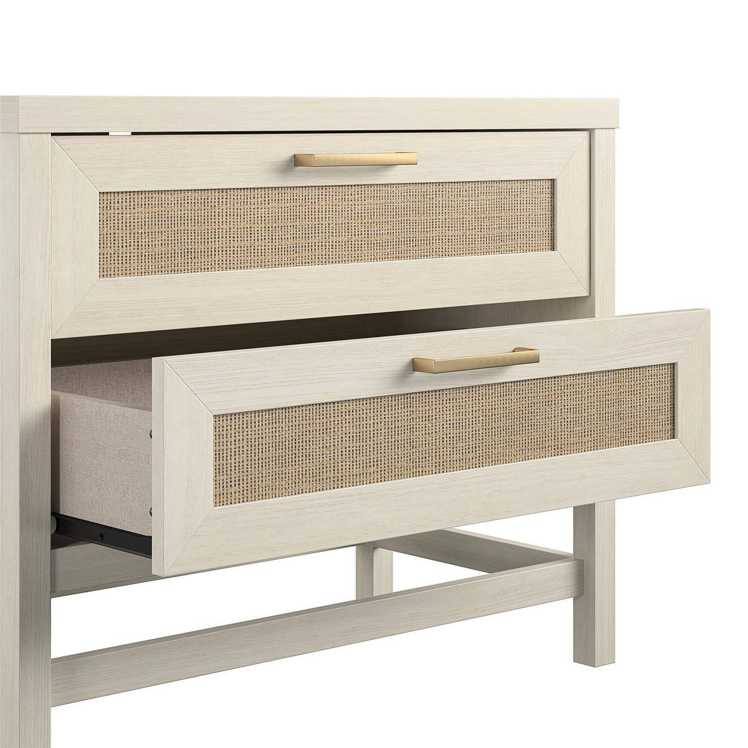 Ameriwood Home Lennon 2 Drawer Nightstand In Ivory Oak RU_U4VLX0XH Ameriwood Home Lennon 2 Drawer Nightstand In Ivory Oak RU_U4VLX0XH