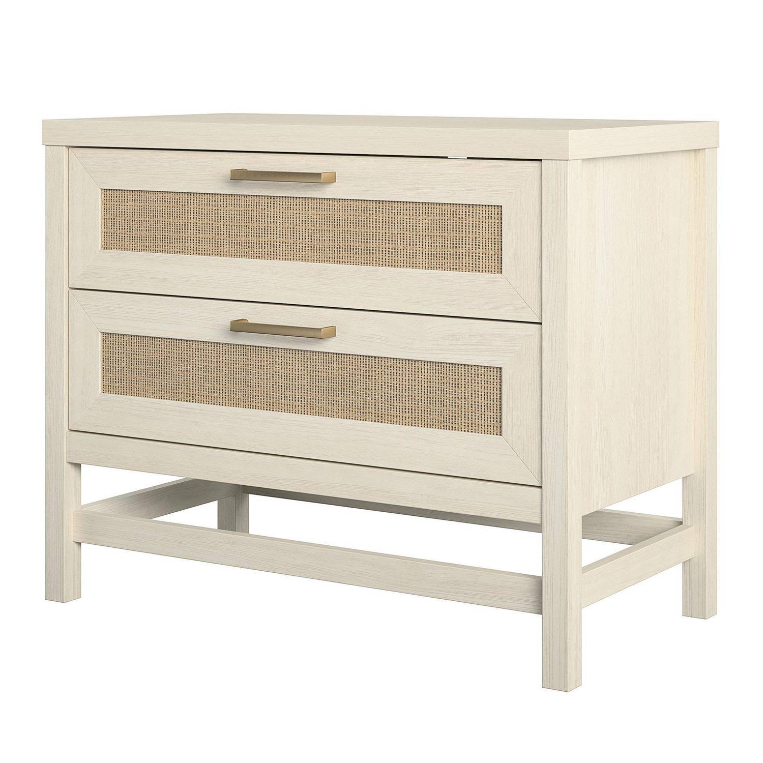 Ameriwood Home Lennon 2 Drawer Nightstand In Ivory Oak RU_U4VLX0XH Ameriwood Home Lennon 2 Drawer Nightstand In Ivory Oak RU_U4VLX0XH