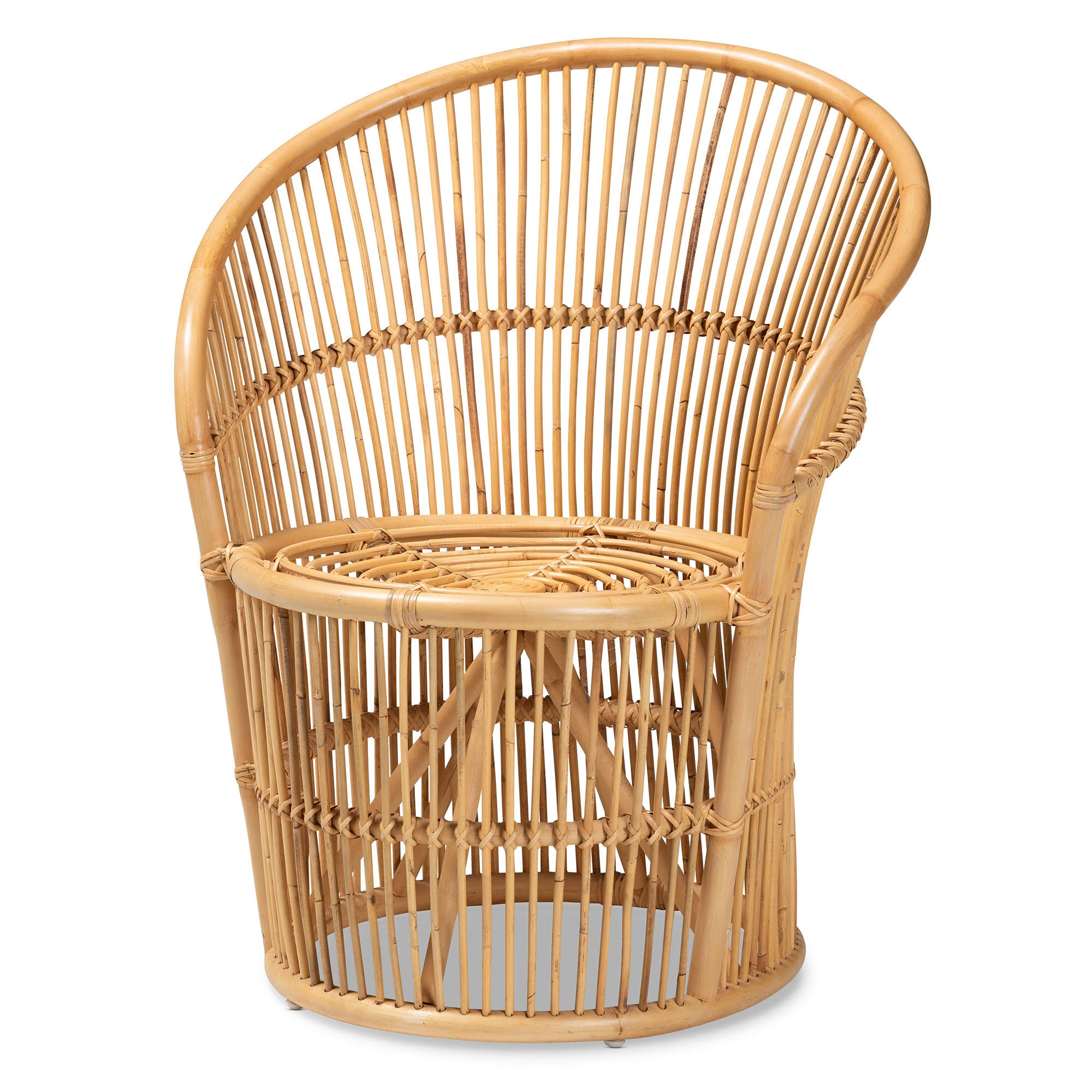 Baxton Studio Narva Modern Bohemian Natural Brown Rattan Accent Chair CB_XHAXYRKX Baxton Studio Narva Modern Bohemian Natural Brown Rattan Accent Chair CB_XHAXYRKX