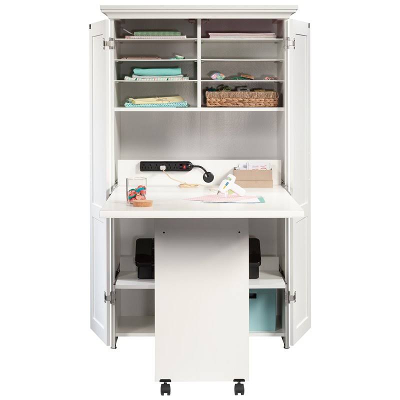 Sauder Select Craft & Sewing Armoire In Soft White WJ_DE6VZX87