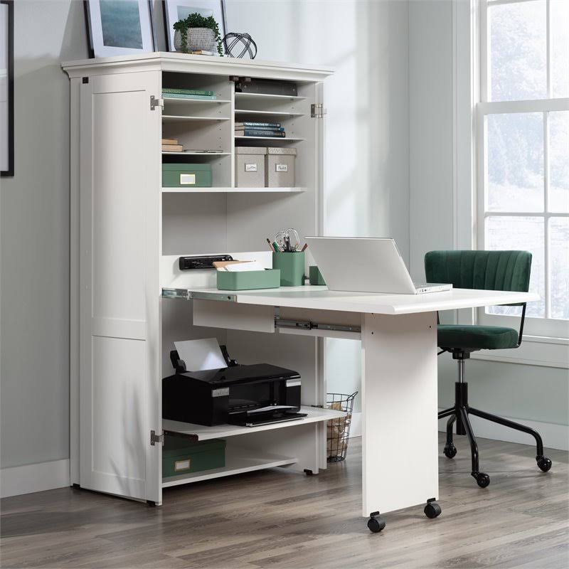 Sauder Select Craft & Sewing Armoire In Soft White WJ_DE6VZX87