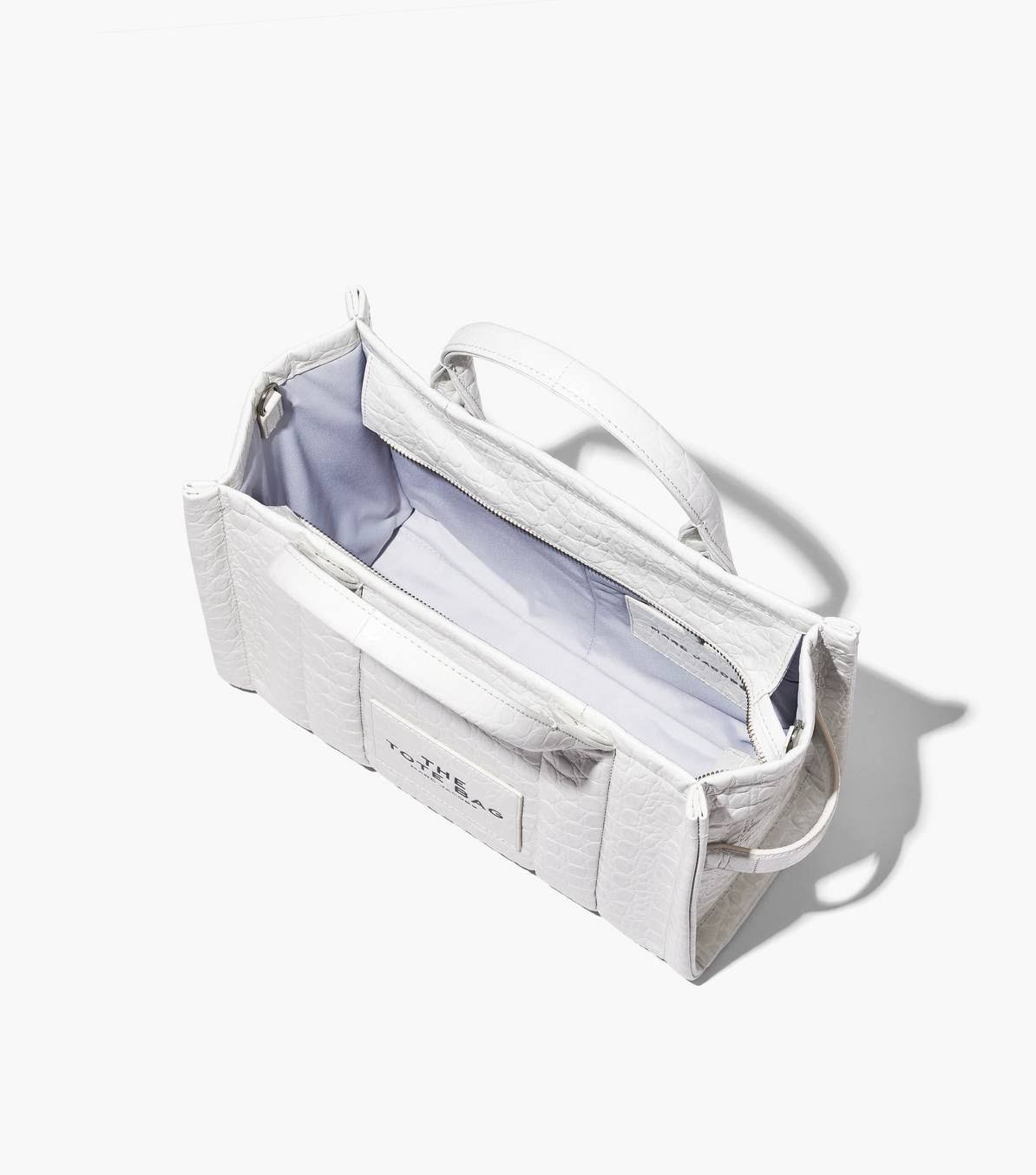 Marc Jacobs The Medium Croc Embossed Leather Tote In Ivory MX_M9FWEEC8