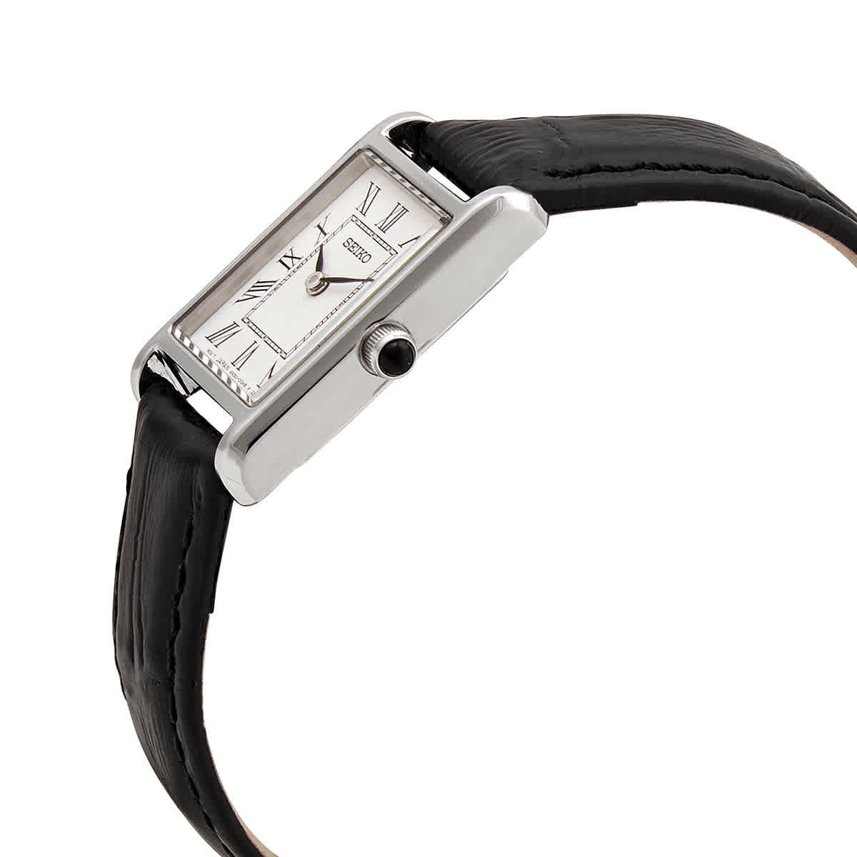 Seiko Quartz White Dial Black Leather Ladies Watch Swr053 SG_XWQIEDMP