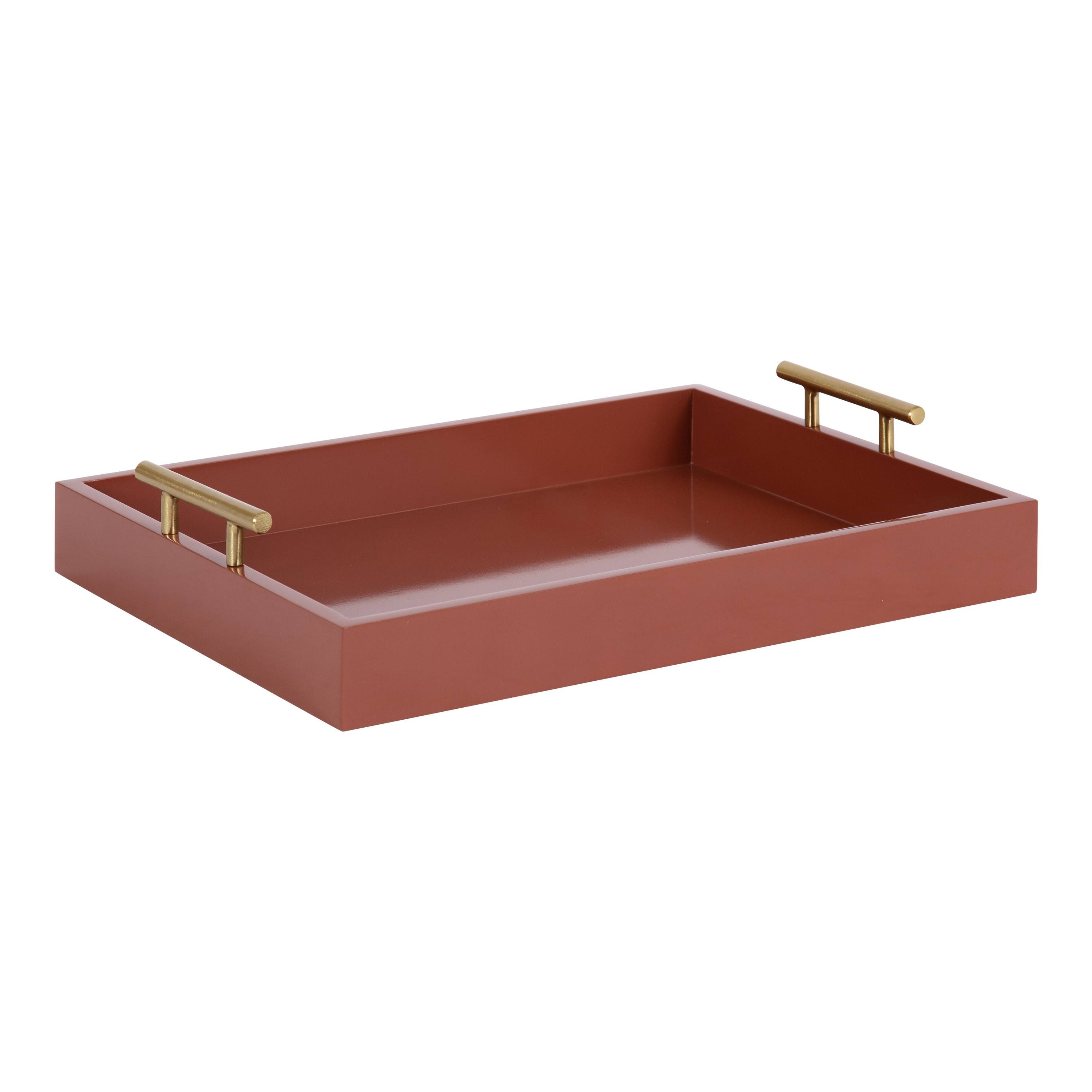 Kate And Laurel Lipton Tray, 16.5x12.25, Red And Gold KQ_D6PVKTII