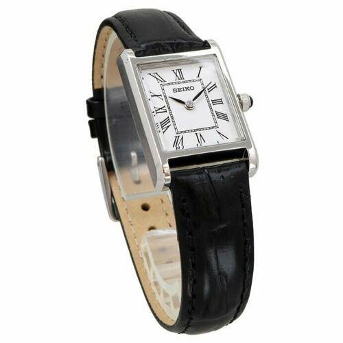 Seiko Quartz White Dial Black Leather Ladies Watch Swr053 SG_XWQIEDMP