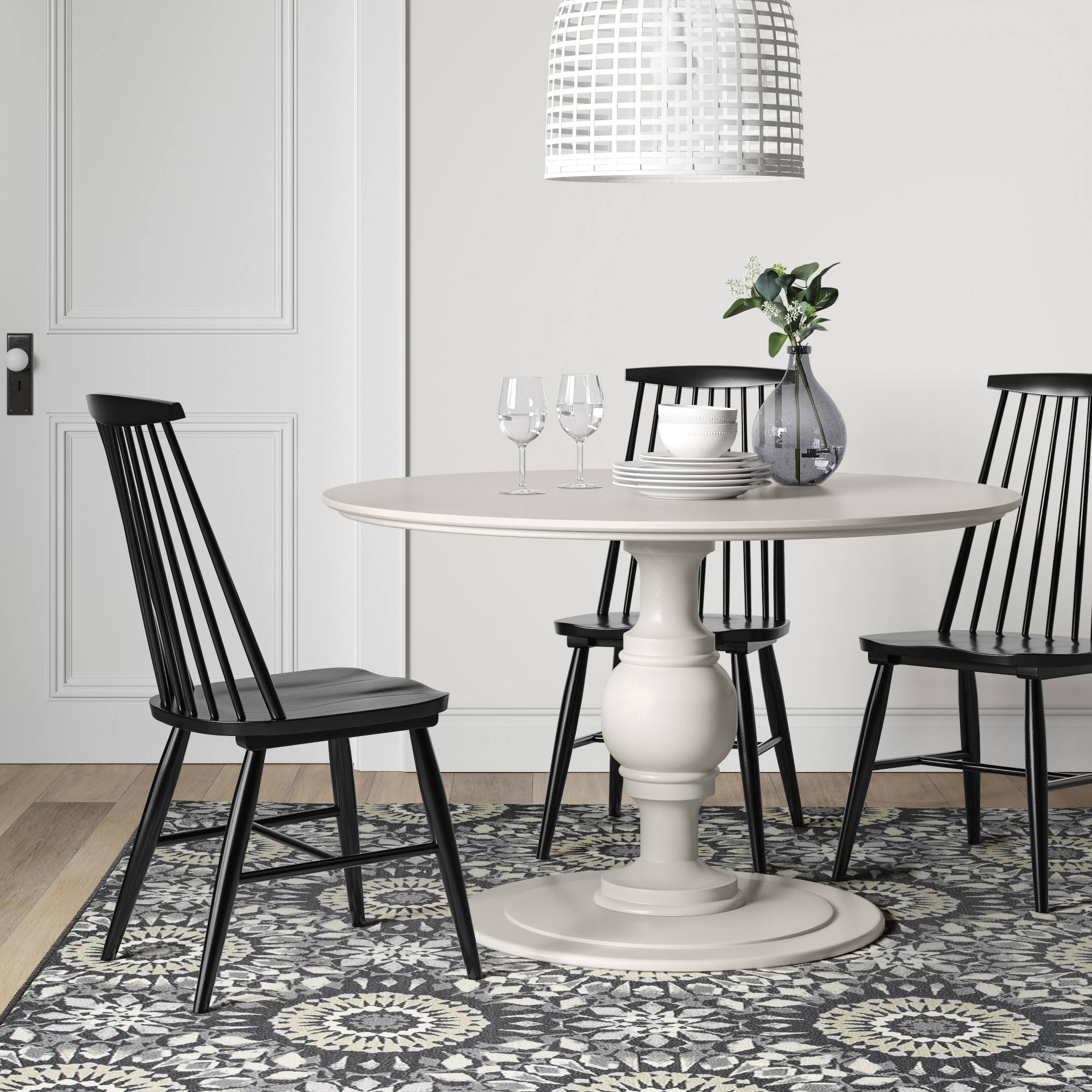 Harwich High Back Windsor Dining Chair Black - Threshold VV_LXFKYJKR