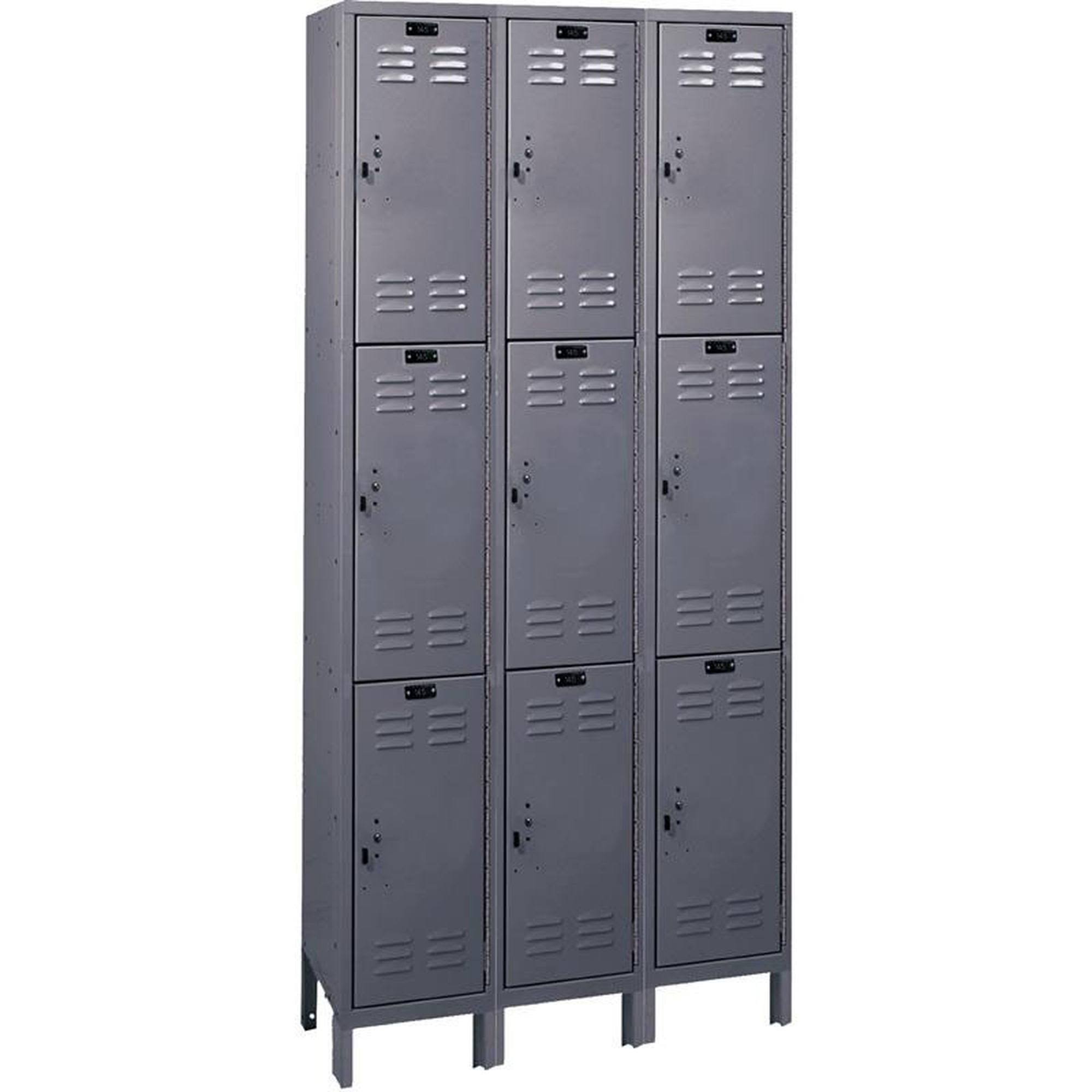 Hallowell Valuemax 3 Tier 3 Wide Employee Locker, Gray MO_GP4ZECMO Hallowell Valuemax 3 Tier 3 Wide Employee Locker, Gray MO_GP4ZECMO