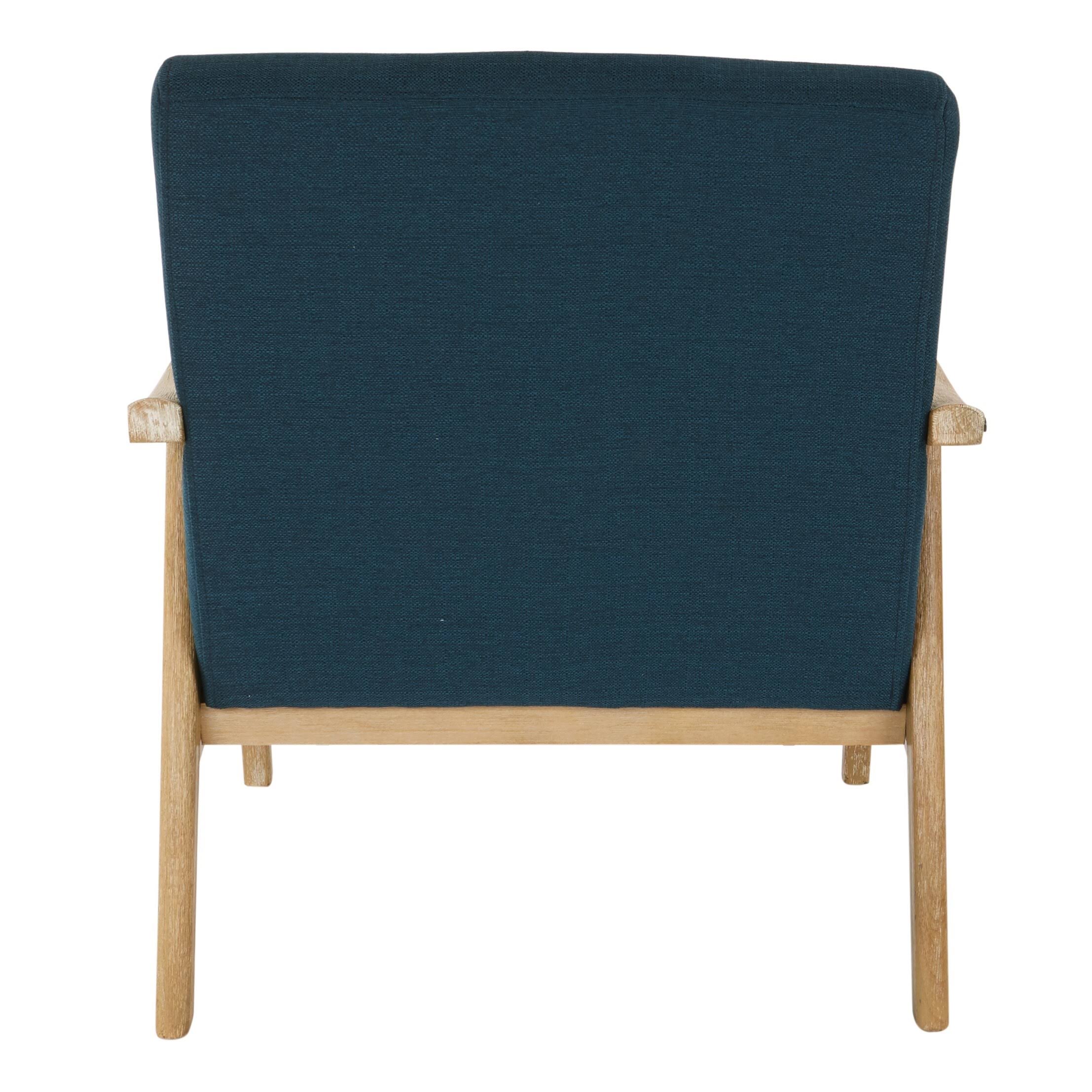 Osp Home Furnishings Weldon Armchair, Linen Fabric With Brushed Brown Finished Frame 5G_D8I6HOX2