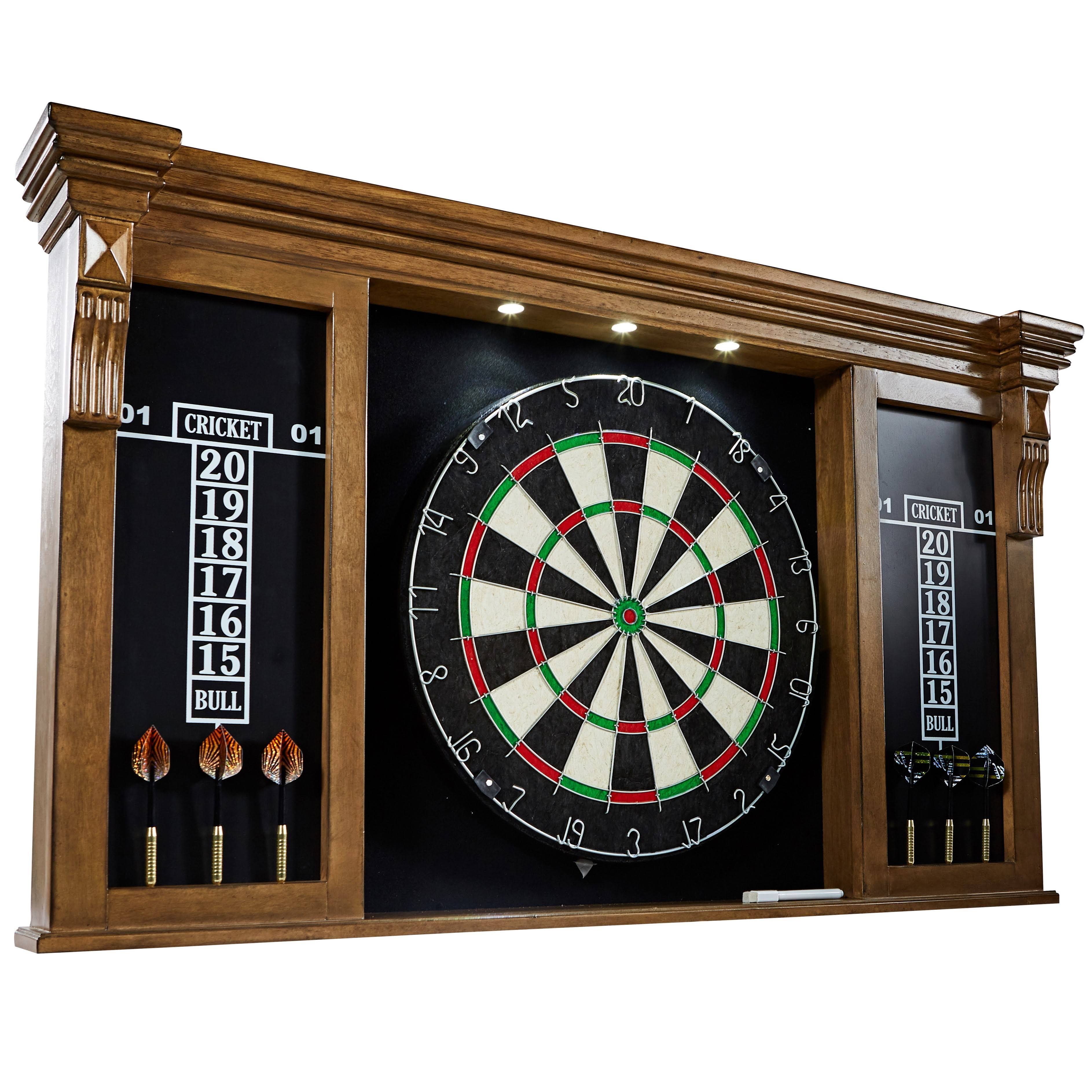 Barrington Woodhaven Premium Bristle Dartboard Cabinet Set With Led Lights WL_SGCIXEOB Barrington Woodhaven Premium Bristle Dartboard Cabinet Set With Led Lights WL_SGCIXEOB
