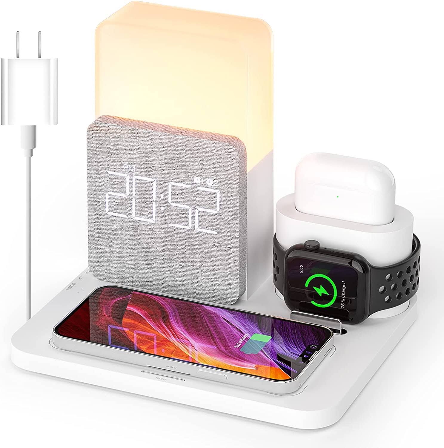Wireless Charging Station, 3 In 1 Charging Station, Alarm Clock With Wireless Charger, Iphone 121314 Pro13 Mini13 Pro Max12 Pro, Samsung, Airpodsqc30 ZY_DKY9O5VQ Wireless Charging Station, 3 In 1 Charging Station, Alarm Clock With Wireless Charger, Iphone 121314 Pro13 Mini13 Pro Max12 Pro, Samsung, Airpodsqc30 ZY_DKY9O5VQ