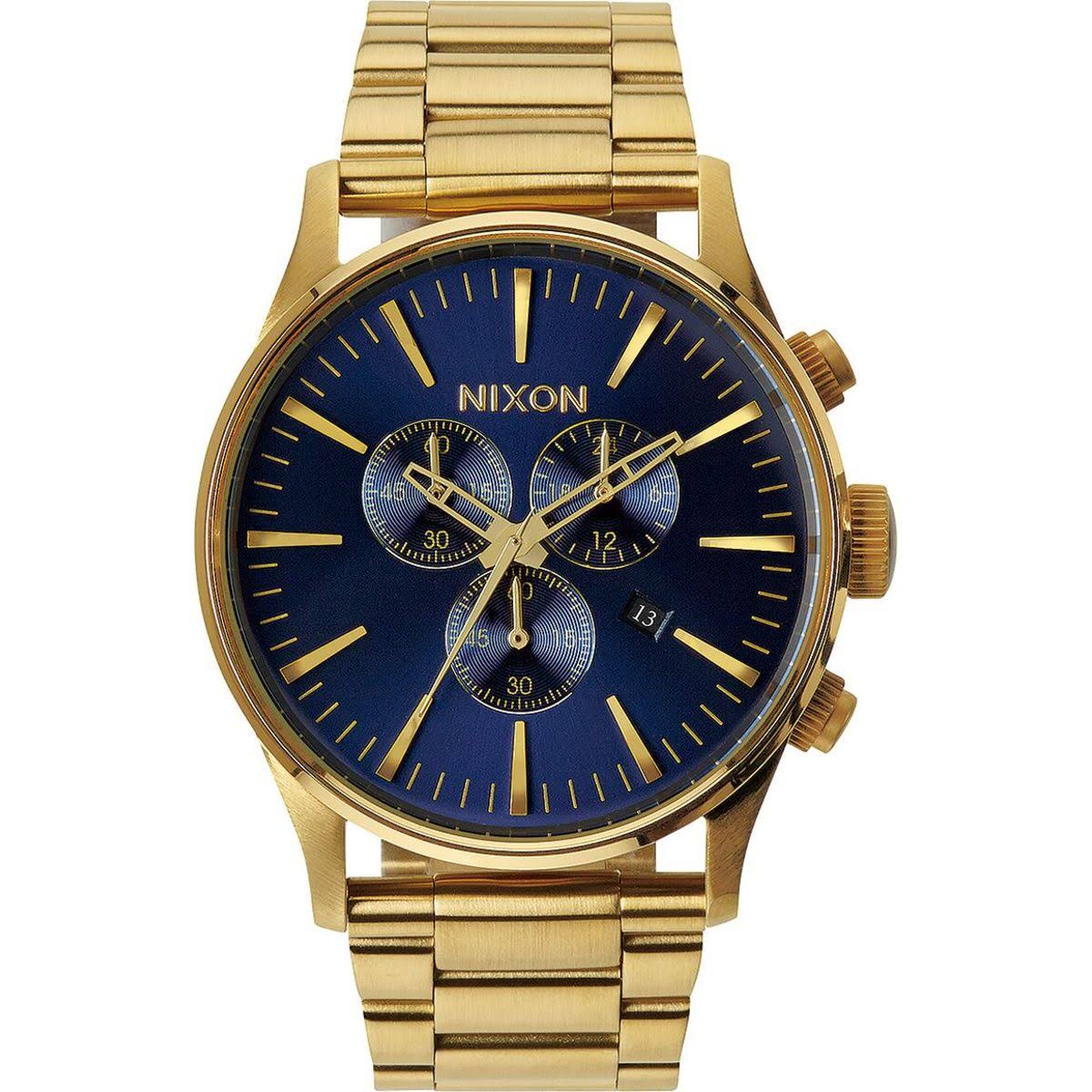 Nixon Sentry Chrono Watch - Matte Black/Gold VV_XFERWNCY Nixon Sentry Chrono Watch - Matte Black/Gold VV_XFERWNCY