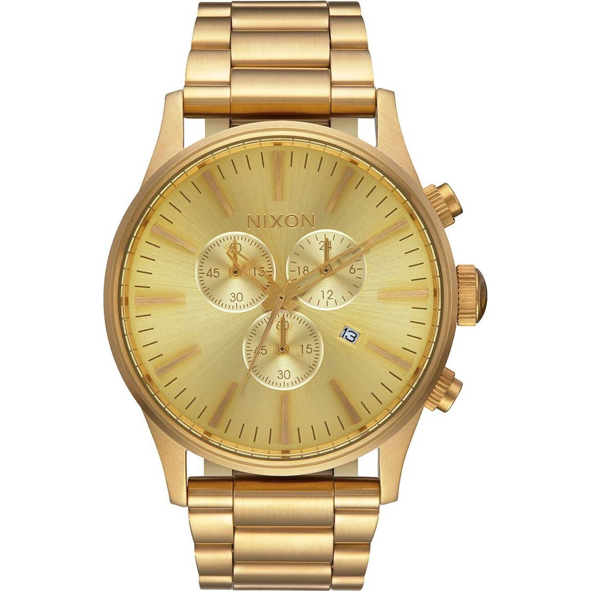 Nixon Sentry Chrono Watch - Matte Black/Gold VV_XFERWNCY Nixon Sentry Chrono Watch - Matte Black/Gold VV_XFERWNCY