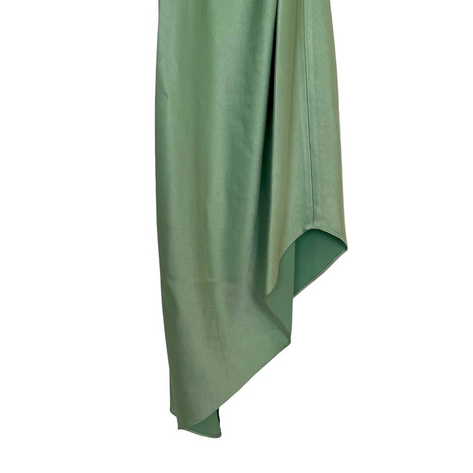 Alice + Olivia Women's Harmony Asymmetric Satin Slip Dress - Sage - Size 6 OQ_GCJ5HVAU