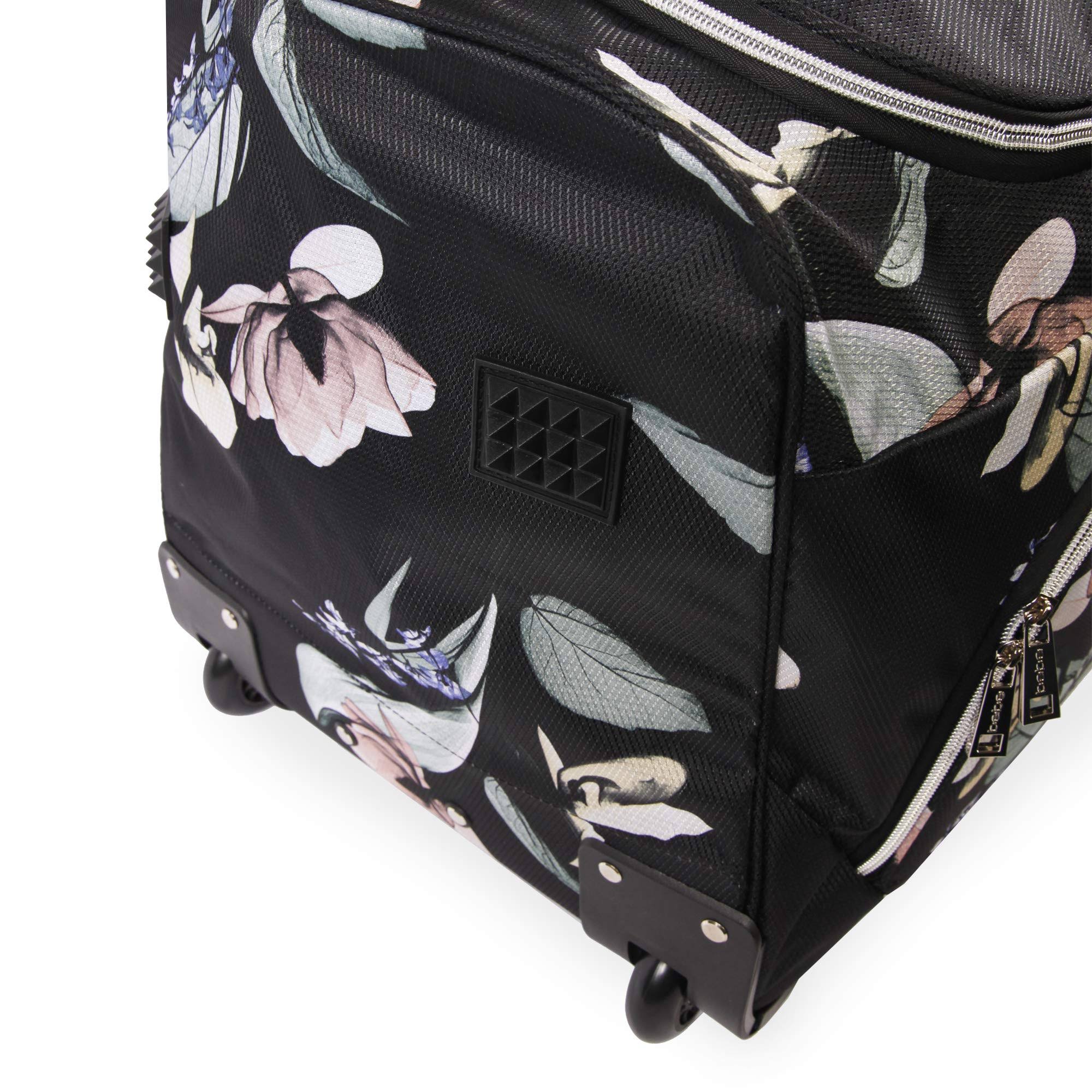 Bebe 30 Rolling Duffel Bag Black Floral WK_C5QM6Z1S Bebe 30 Rolling Duffel Bag Black Floral WK_C5QM6Z1S