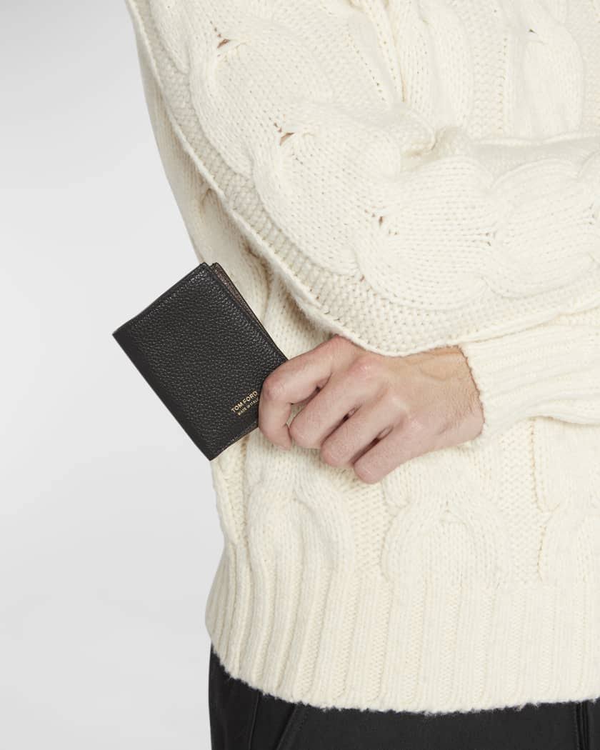 Men's Leather T-Line Bifold Card Holder U0_PHY4KKAA