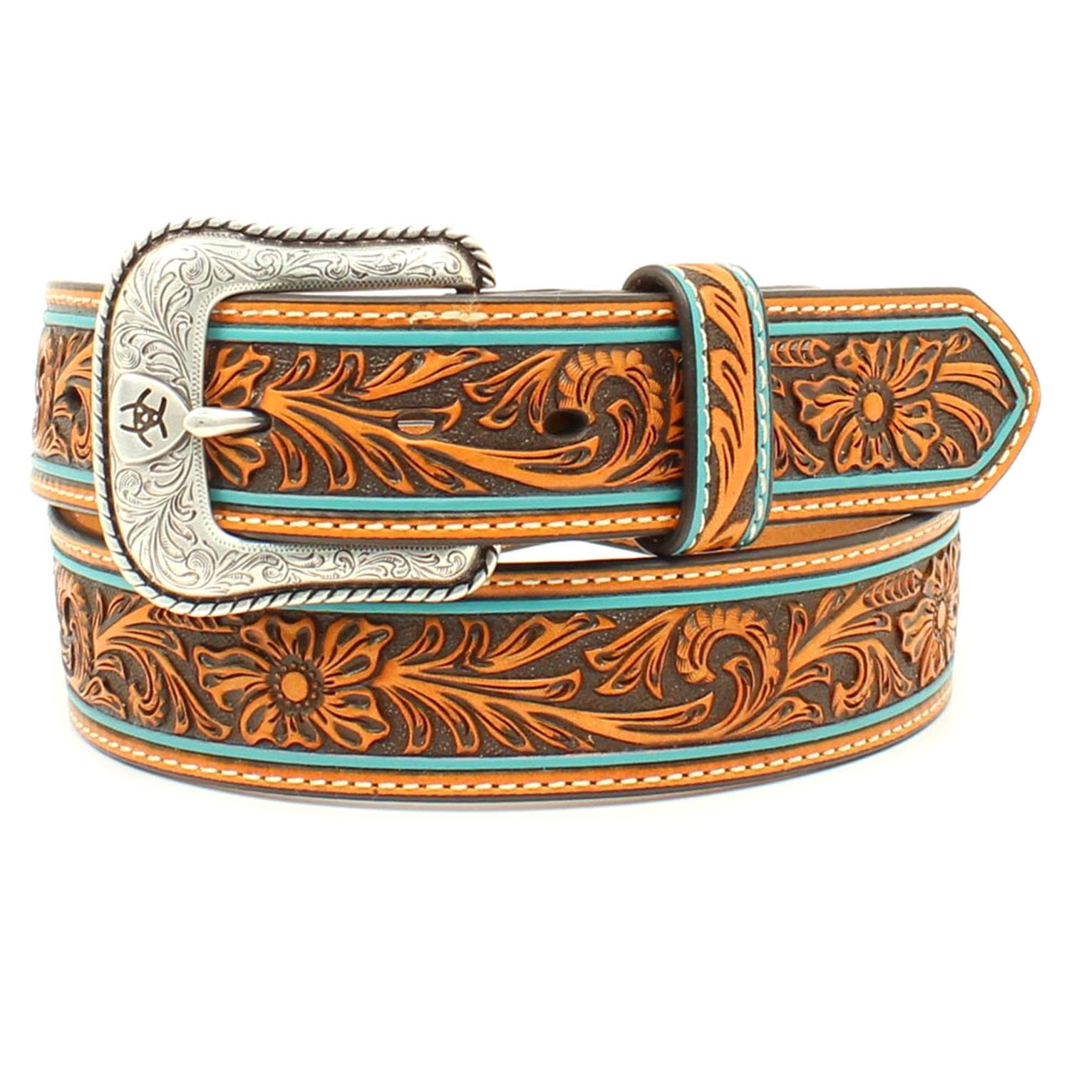 Ariat Men's Floral Shield Western Belt IR_XZN27P2O Ariat Men's Floral Shield Western Belt IR_XZN27P2O