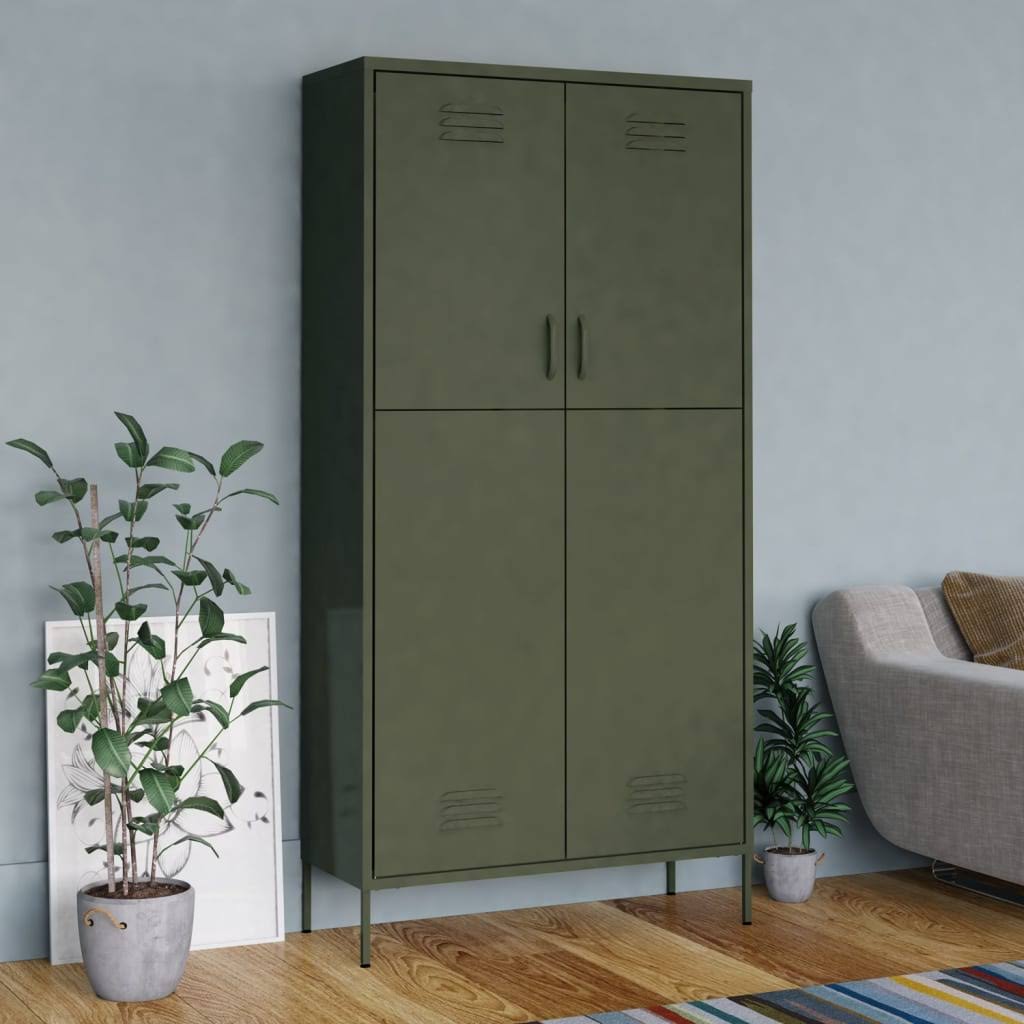 Vidaxl Wardrobe Pink 35.4X19.7X70.9 Steel OD_SAILYVCH