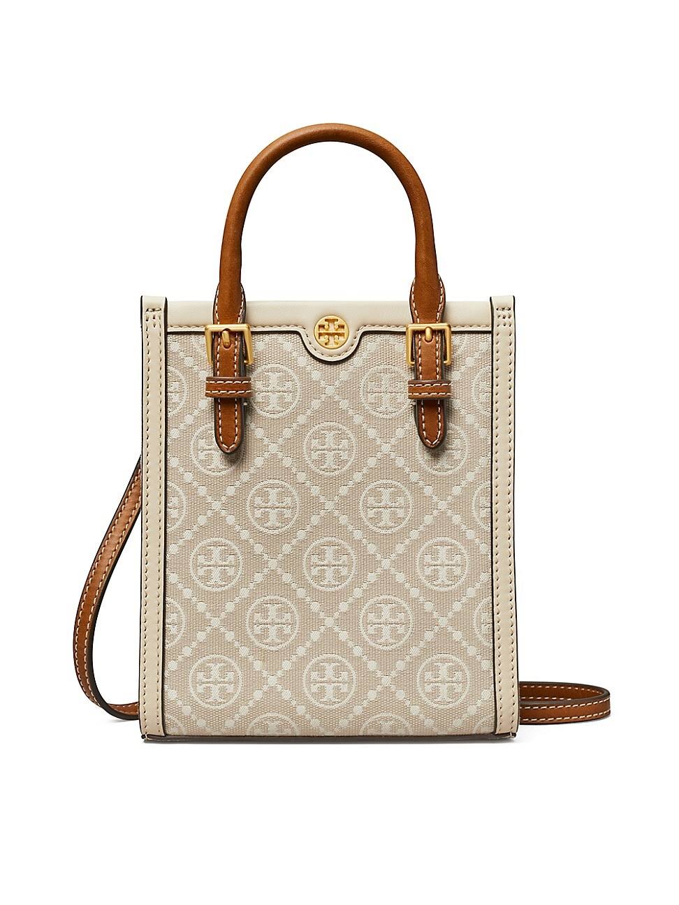 Tory Burch Women's Mini T Monogram Tote Bag - Ivory One-Size AD_A3HFUU6W
