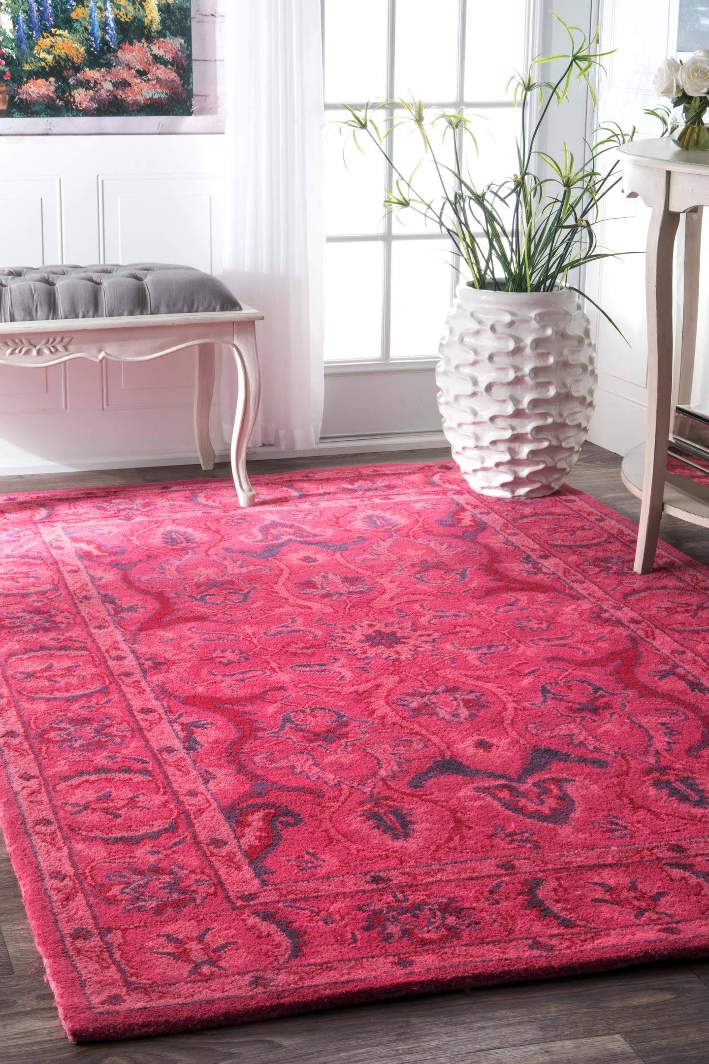 Nuloom Kimberly Overdyed Style Pink 4' X 6' Area Rug DU_RGEZ35QV