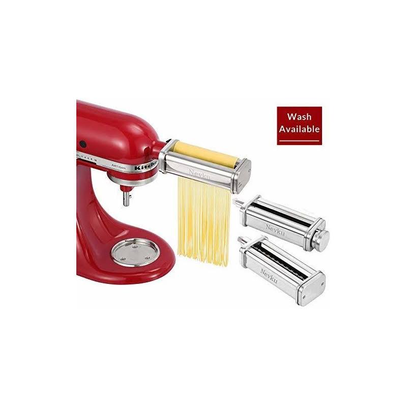 Nevku Pasta Maker Attachments Set For All Kitchenaid Stand Mixer, Including Pasta Sheet Roller, Spaghetti Cutter, Fettuccine Cutter P1_HUHYGGSU Nevku Pasta Maker Attachments Set For All Kitchenaid Stand Mixer, Including Pasta Sheet Roller, Spaghetti Cutter, Fettuccine Cutter P1_HUHYGGSU
