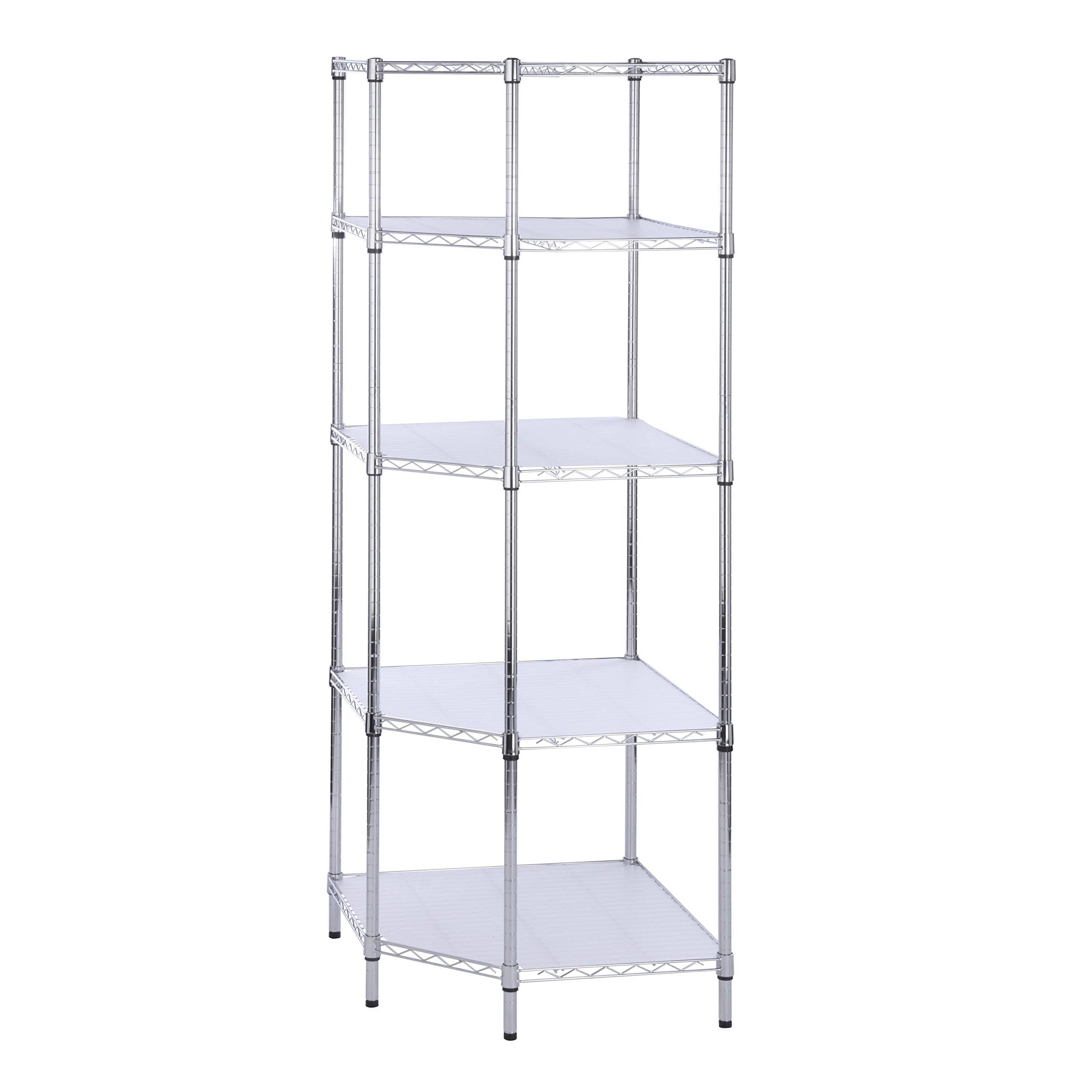 Honey Can Do 5-Tier Corner Shelf, Chrome DA_3YKM6WTN