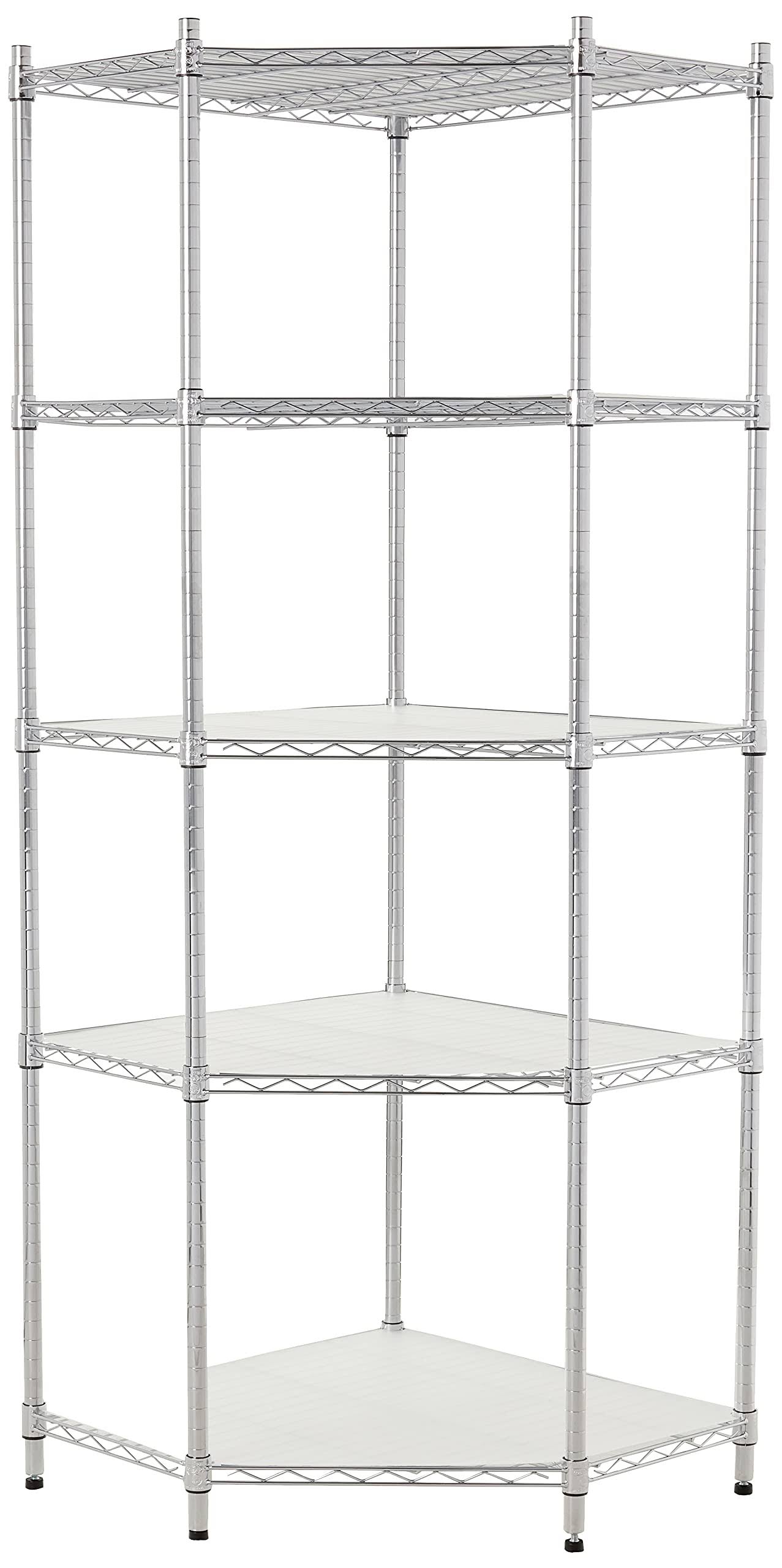 Honey Can Do 5-Tier Corner Shelf, Chrome DA_3YKM6WTN Honey Can Do 5-Tier Corner Shelf, Chrome DA_3YKM6WTN