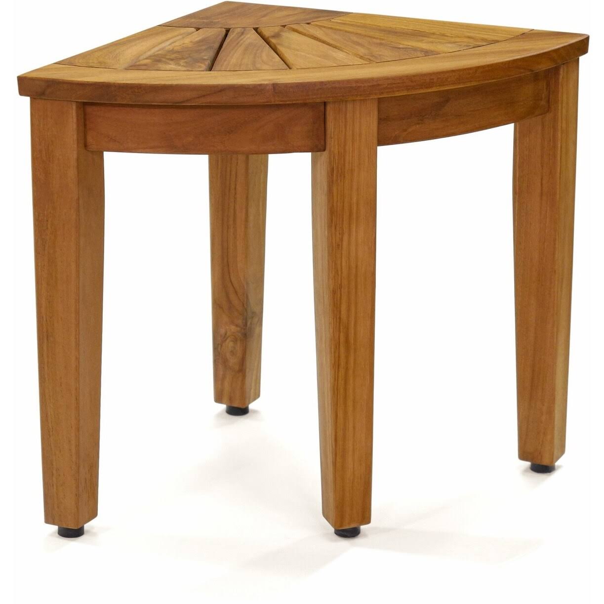 Aqua Teak Corner Stool With Shelf BB_GJZPBBL6