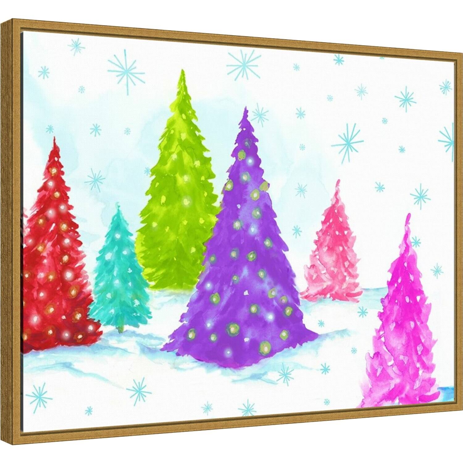 24 X 18 Magic Christmas Trees Ii By Pi Studio Framed Canvas Wall Art - Amanti Art N0_TFDJHF8G 24 X 18 Magic Christmas Trees Ii By Pi Studio Framed Canvas Wall Art - Amanti Art N0_TFDJHF8G