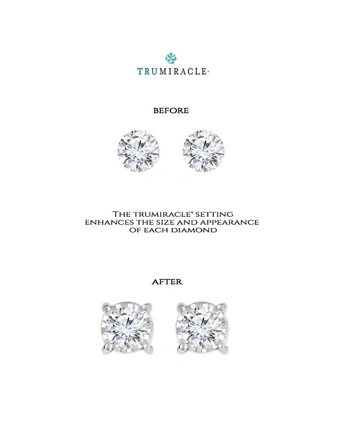 Trumiracle Diamond Stud Earrings (3/8 Ct. T.W.) In 14k White, Yellow, Or Rose Gold - White Gold BC_IL2FYFAN Trumiracle Diamond Stud Earrings (3/8 Ct. T.W.) In 14k White, Yellow, Or Rose Gold - White Gold BC_IL2FYFAN