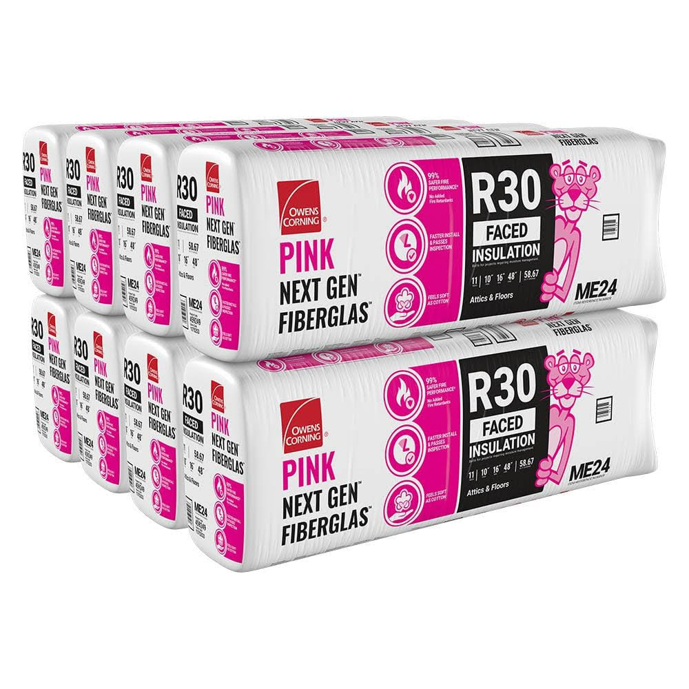 Owens Corning R-30 Kraft Faced Fiberglass Insulation Batt 24 In. X 48 In. 8-Bags 488563 PU_TZAGU5YE