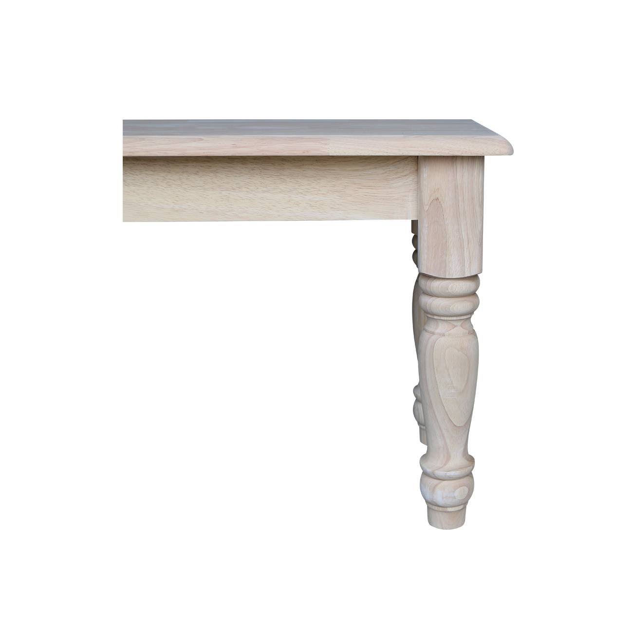 International Concepts Farmhouse Bench Unfinished 3D_28YPFMOK International Concepts Farmhouse Bench Unfinished 3D_28YPFMOK